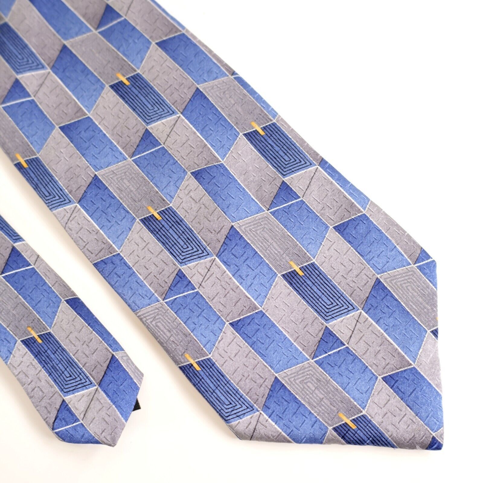 Arrow Arrow Jacquard Print Gray Glue Geometric Silk Tie Size ONE SIZE - 1 Thumbnail