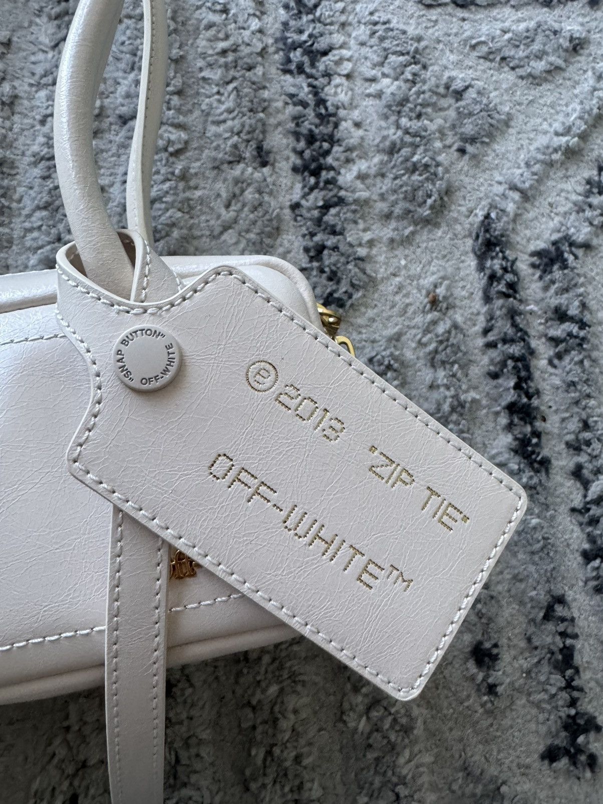 Off-White Off-White East West Shoulder Bag Light Beige Ivory Leather Size ONE SIZE - 2 Thumbnail