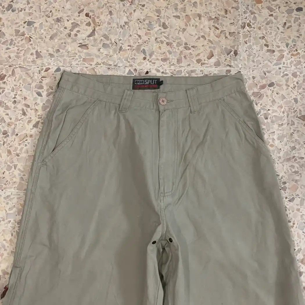 Split × Vintage Vintage SPLIT Trousers Baggy Outdoor Hiking Khaki Pants Size US 33 - 4 Thumbnail