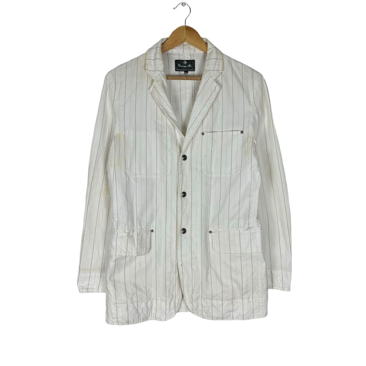 If Six Was Nine ⚡️BERNING SHO STUD STRIPED BUTTON JACKET Size US L / EU 52-54 / 3 - 2 Thumbnail