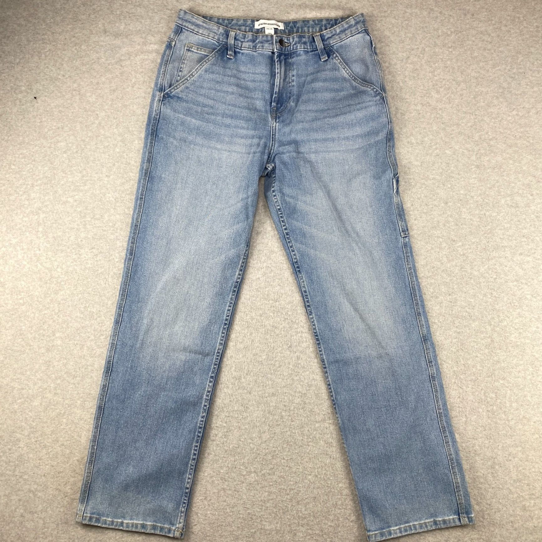 Essentials Amazon Essentials Jeans Mens 33X32 Blue Straight Leg Pockets Loose Fit Stretch A Jeans Size US 33 - 2 Thumbnail
