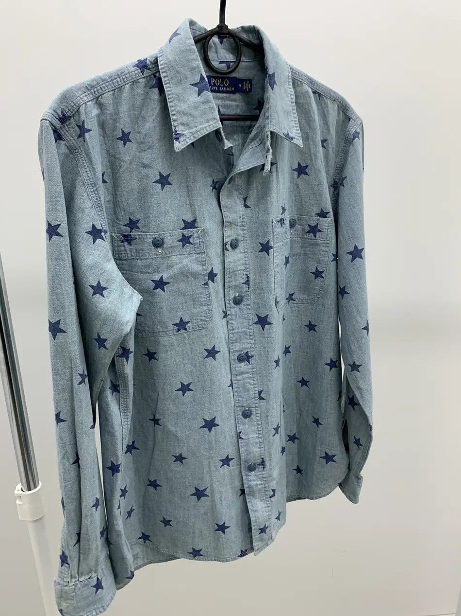 Polo Ralph Lauren Polo Ralph Lauren Stars Printed Button Up Overshirt Size US M / EU 48-50 / 2 - 1 Thumbnail