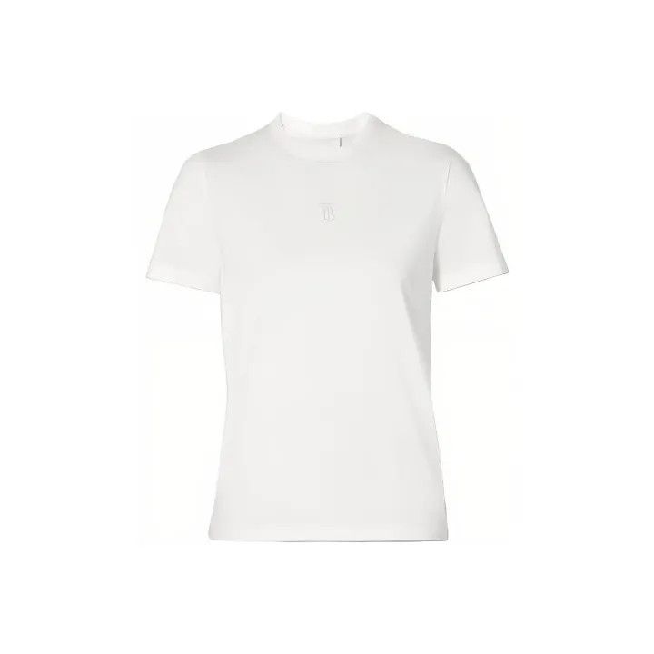 Burberry Burberry Monogram Logo Cotton T-Shirt for Women 0079 Size XS / US 0-2 / IT 36-38 - 1 Thumbnail