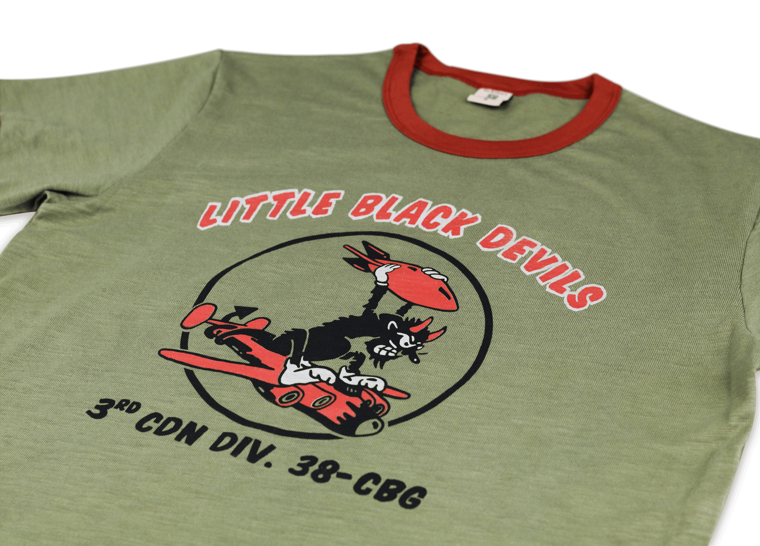 Vintage Heavy Slub Vintage Military Pinup Ringer Tee Size US XXL / EU 58 / 5 - 2 Thumbnail
