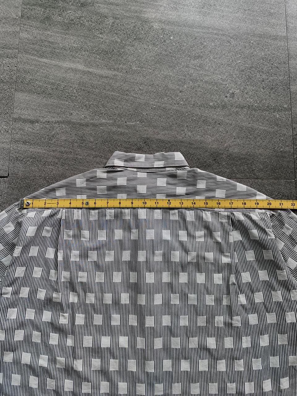 Yohji Yamamoto FREE TAX! 90s Square Patterned Wide Shirt Size US L / EU 52-54 / 3 - 11 Thumbnail