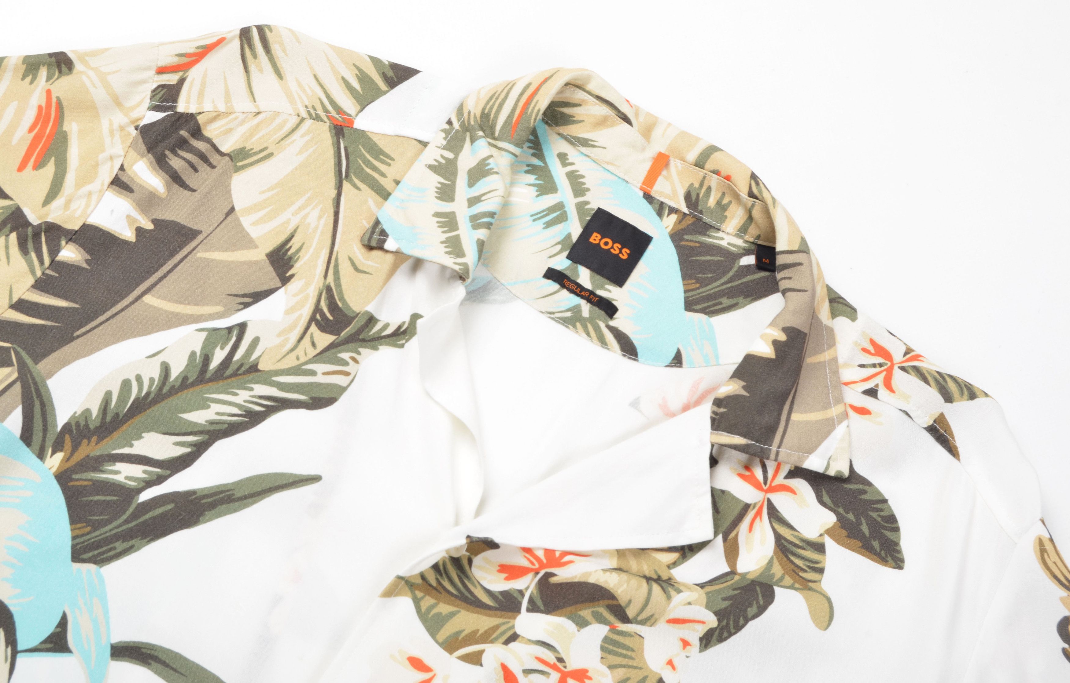 Hugo Boss Hugo Boss Floral Short Sleeve Viscosa Hawaiian Shirt Size US M / EU 48-50 / 2 - 2 Thumbnail