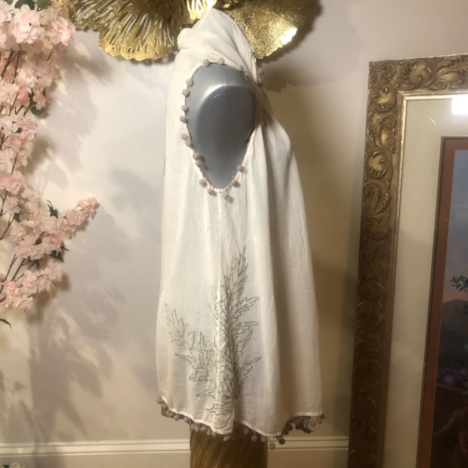 Other Embroidered sleeveless Cardigan pompom trim top Size S / US 4 / IT 40 - 4 Thumbnail