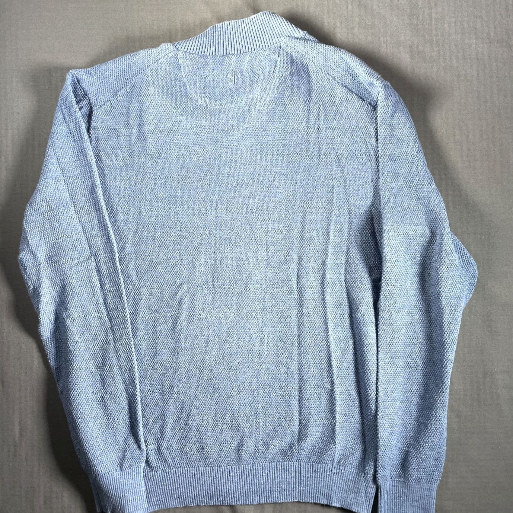 johnnie-O VINTAGE Johnnie-O Sweater Mens Medium Blue Textured Pullover Golf Crest Knit Wool blend Size US M / EU 48-50 / 2 - 6 Thumbnail