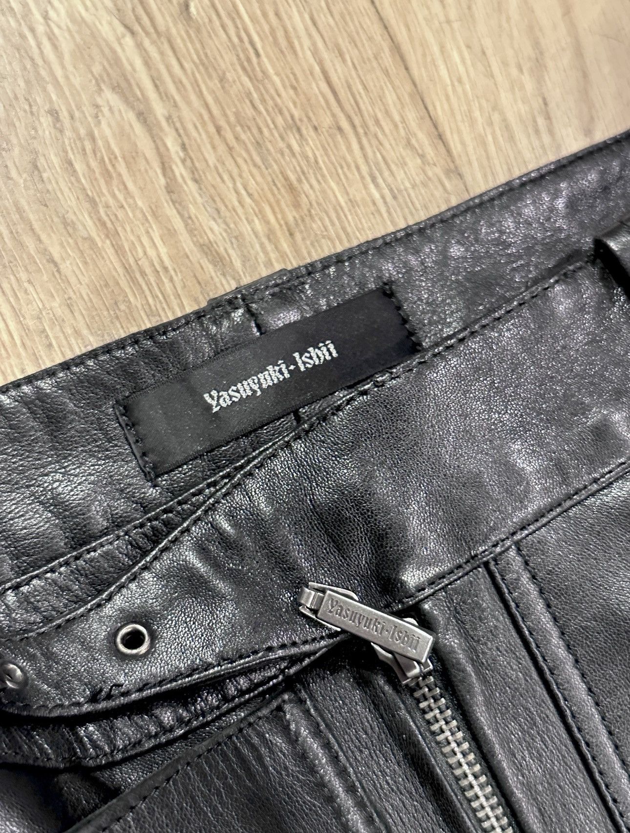 Yasuyuki Ishii Yasuyuki ishii Leather Biker Pants Size US 33 - 8 Thumbnail