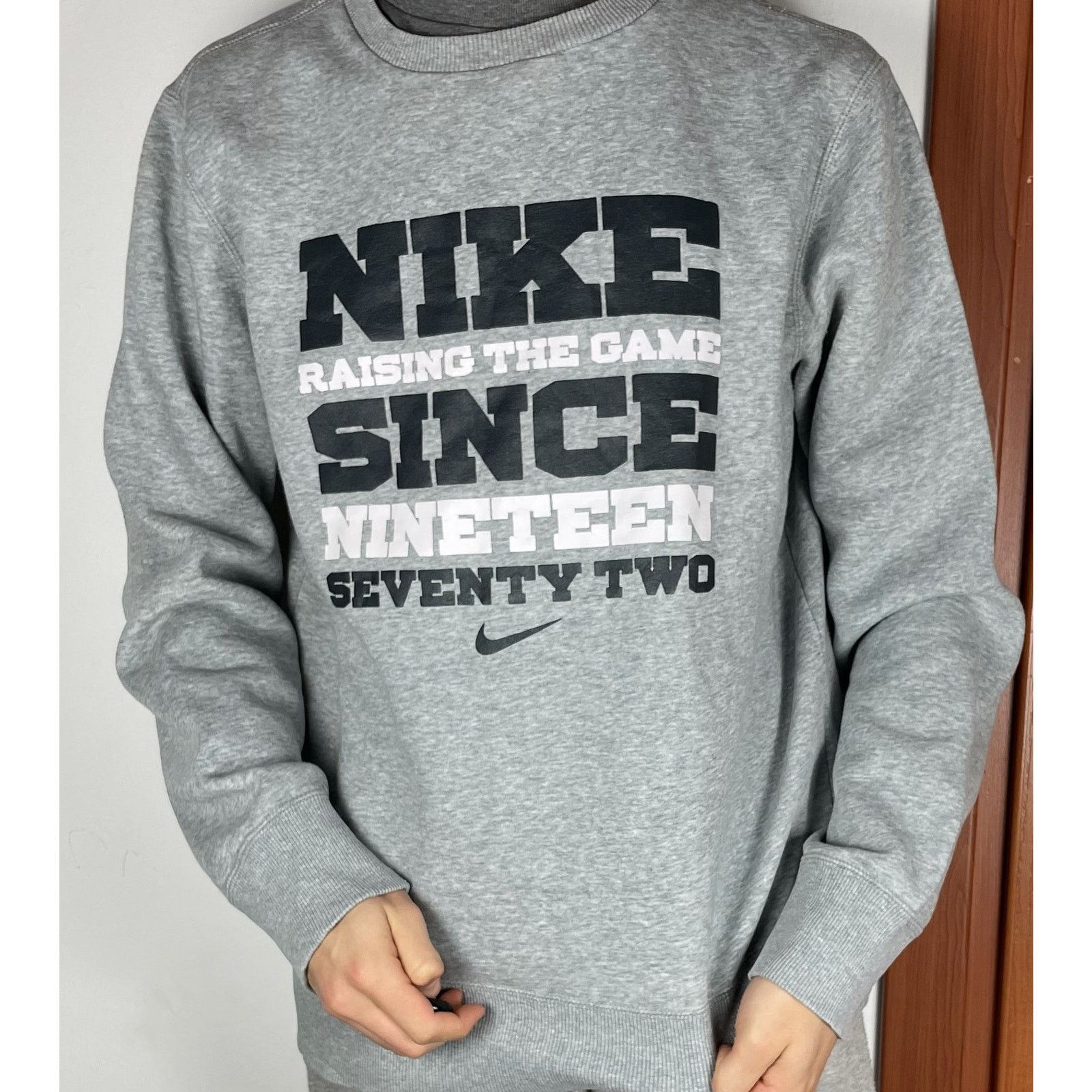 Nike Nike Men's Heather Gray Long Sleeve Pullover Sweatshirt M Size US M / EU 48-50 / 2 - 2 Thumbnail