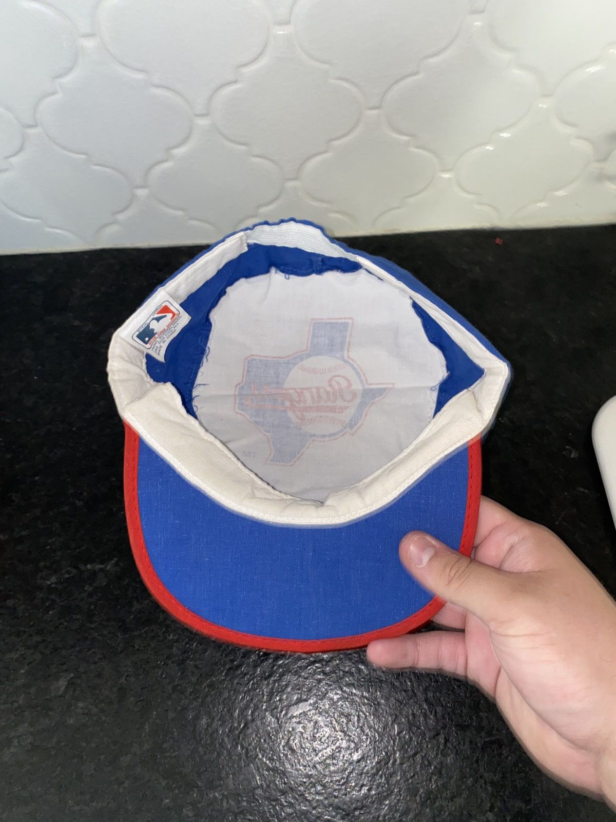 MLB Vintage 80s Texas Rangers painters hat Size ONE SIZE - 3 Thumbnail