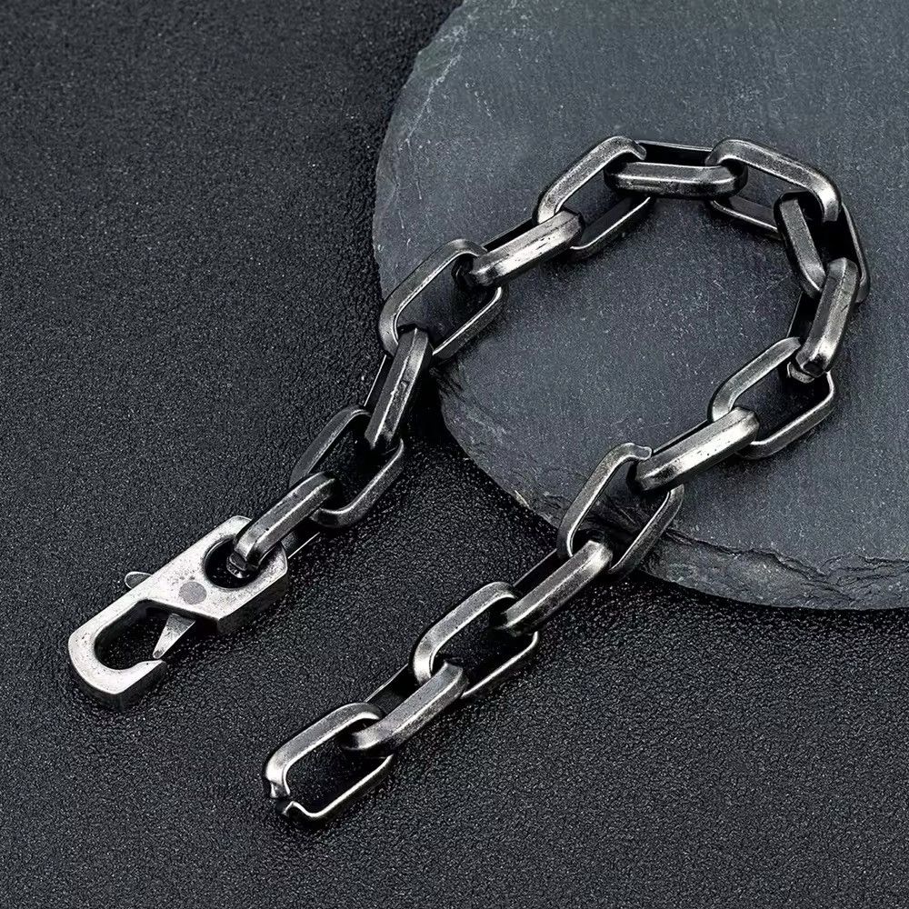 Jewelry Retro Silver Colour Square Chain Bracelet Size ONE SIZE - 3 Thumbnail