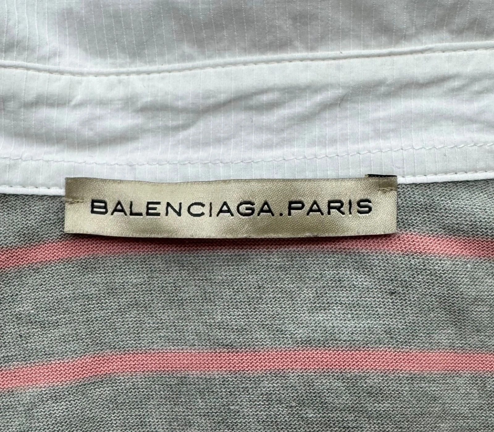 Balenciaga Balenciaga Paris Collared Striped Jumper size L Size L / US 10 / IT 46 - 10 Thumbnail