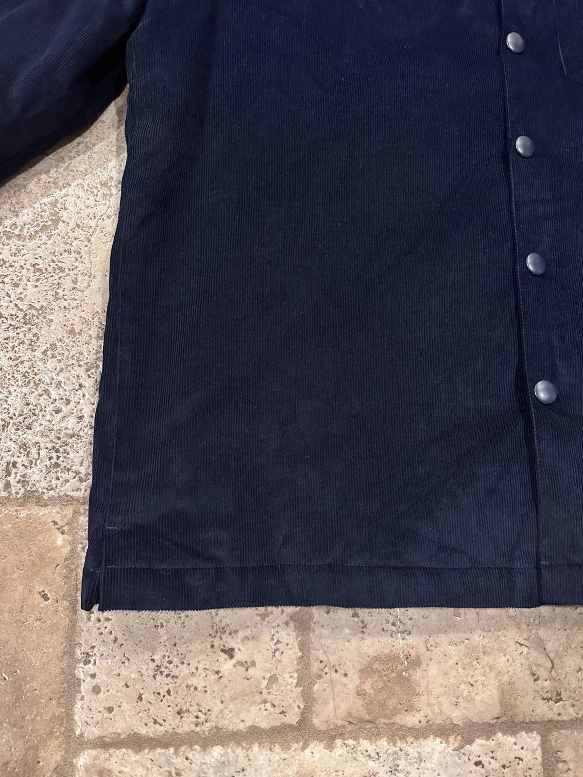 Prada Prada Corduroy Logo Snap Button Up Navy Shirt Jacket Size US L / EU 52-54 / 3 - 7 Thumbnail