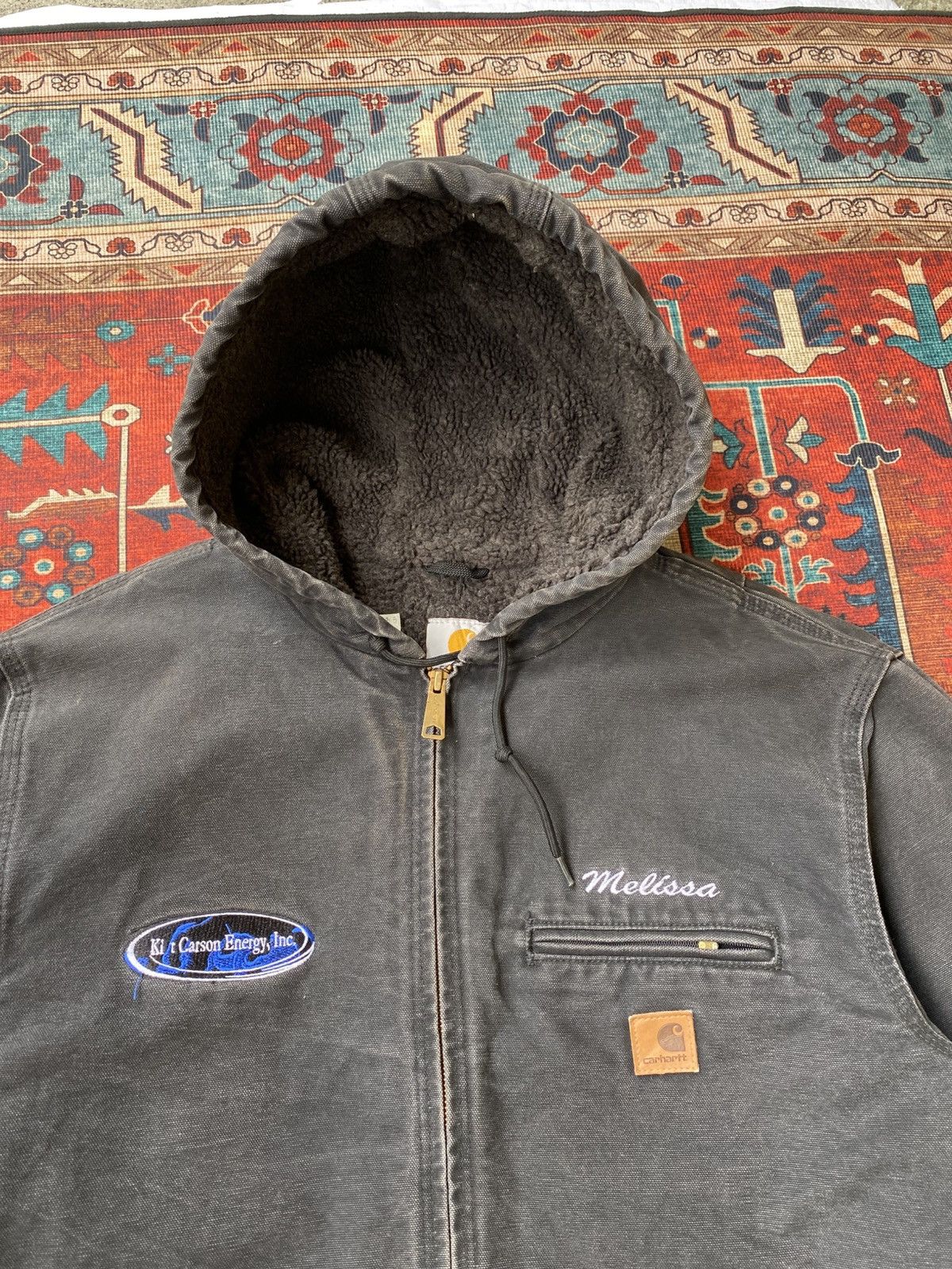Carhartt Carhartt Jacket Sherpa Lined J141 BLK Leather patch Size US M / EU 48-50 / 2 - 5 Thumbnail