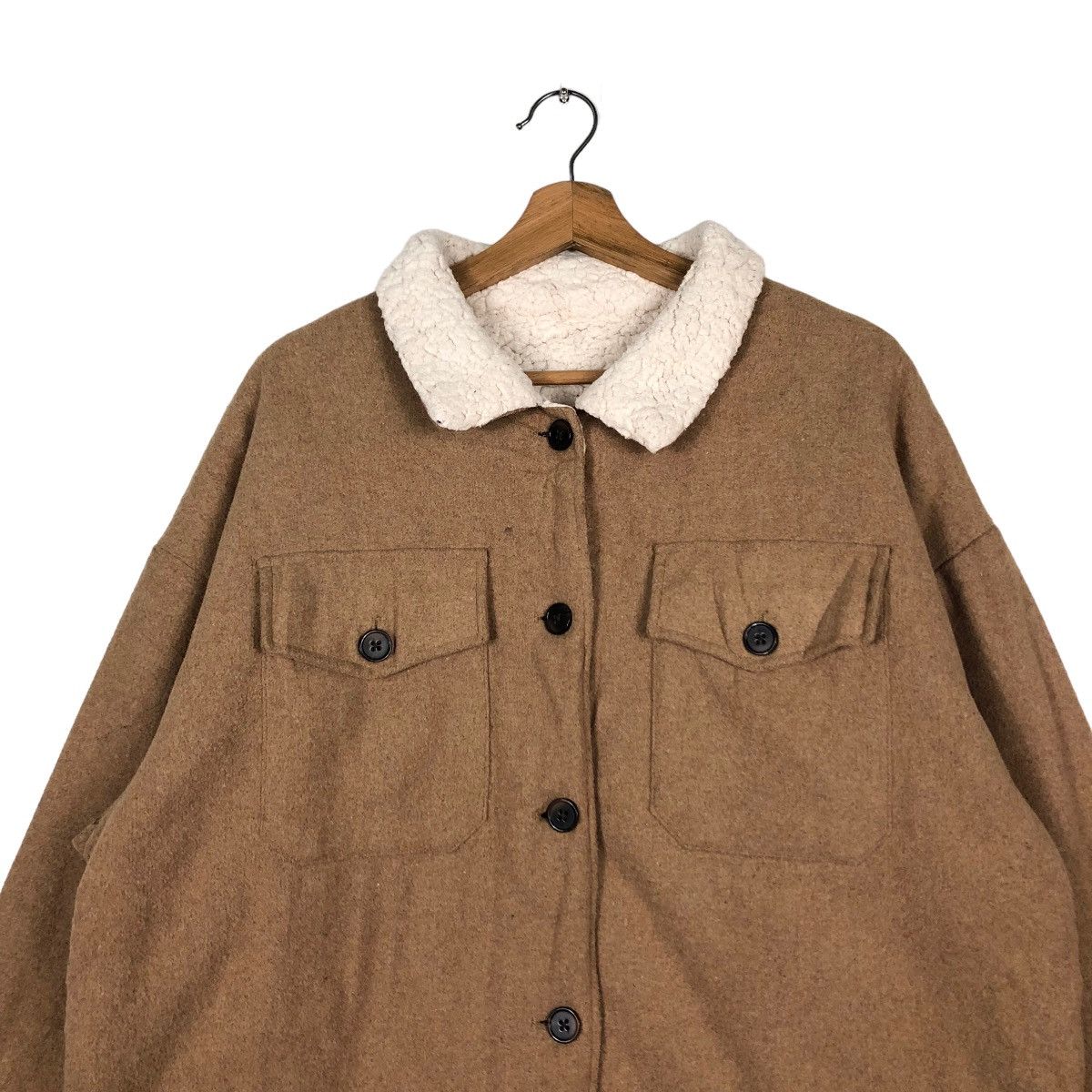 Japanese Brand × Vintage 📌VINTAGE WOOL JACKET VENCE EXCHANGE BIKER SHEARLING Size US M / EU 48-50 / 2 - 13 Thumbnail