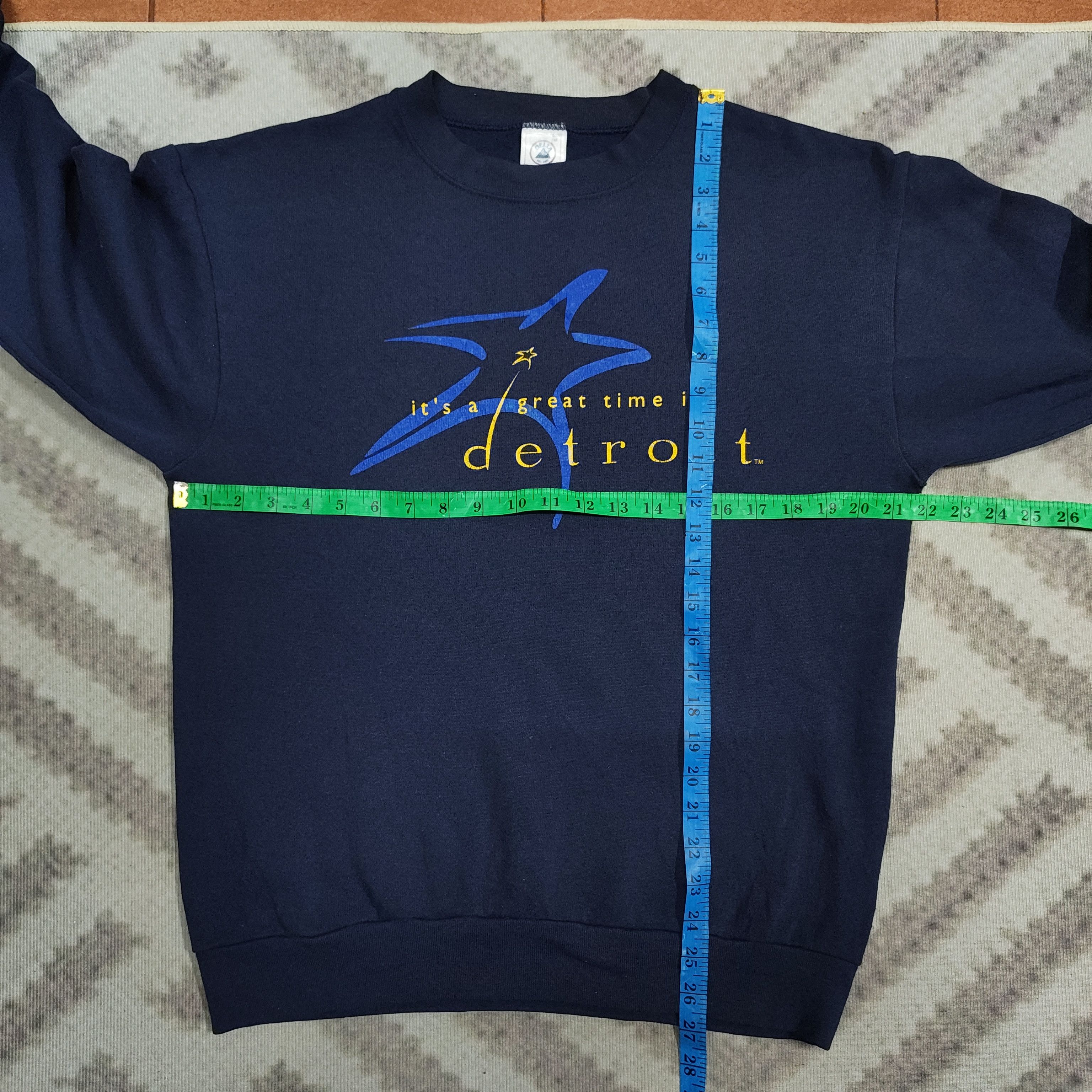 Vintage Vintage 90s DETROIT Sweatshirt Size US M / EU 48-50 / 2 - 6 Thumbnail