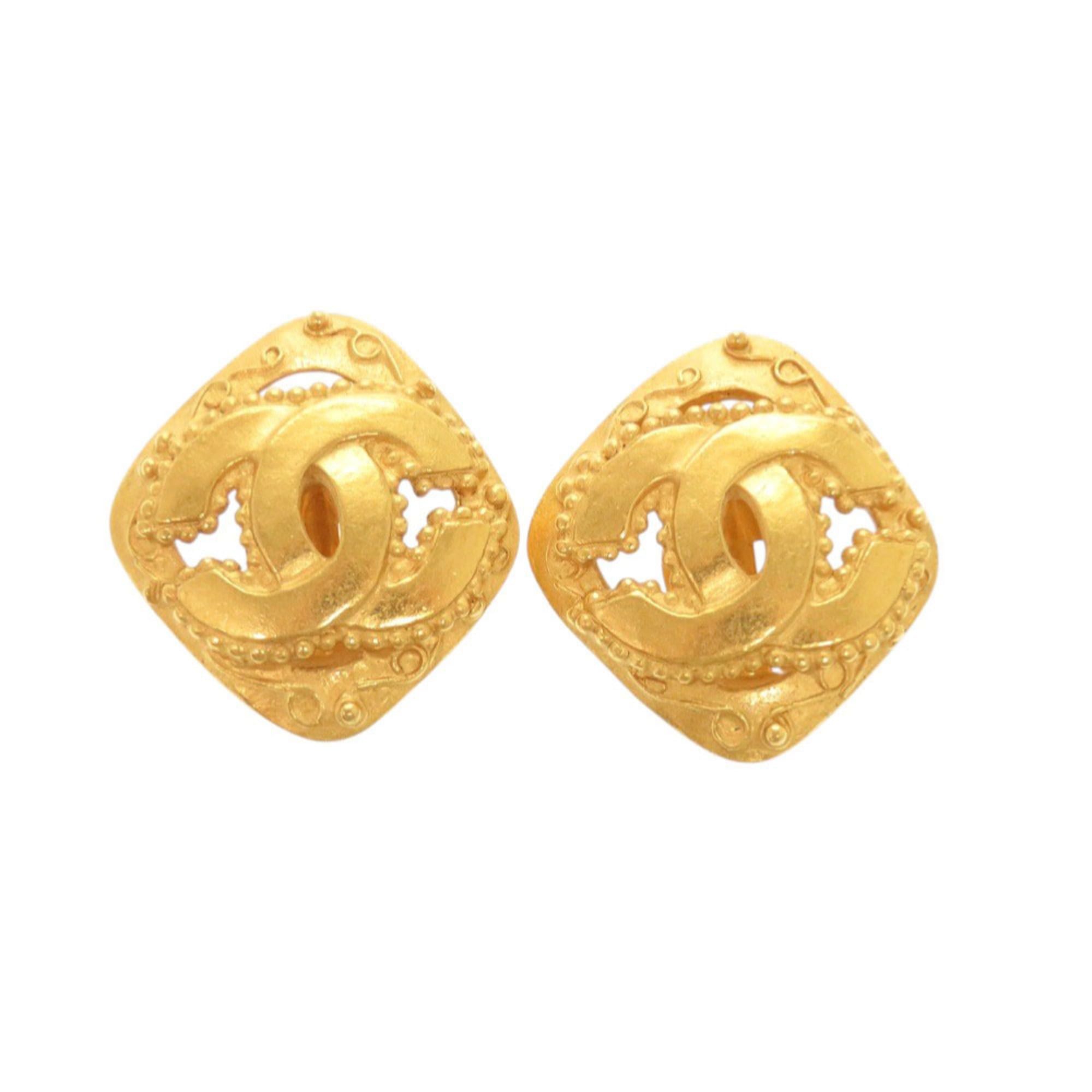 Chanel Beautiful vintage Chanel Coco Mark metal gold earrings 0067CHANEL Size ONE SIZE - 1 Thumbnail