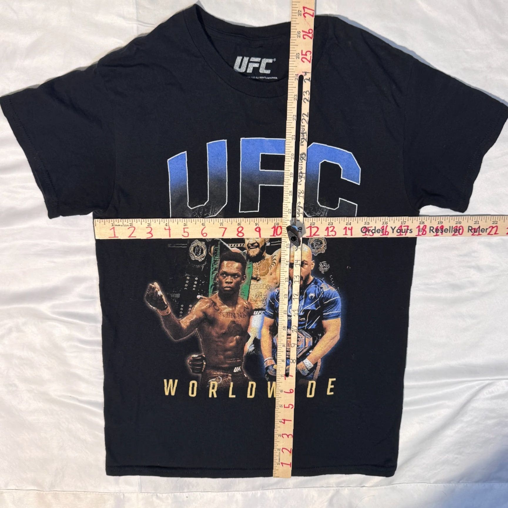 UFC UFC Shirt Short Sleeve T-Shirt Men Black Logo Graphic Print Small Connor McGregor Jon Jones Israel Adesanya Size US S / EU 44-46 / 1 - 4 Thumbnail