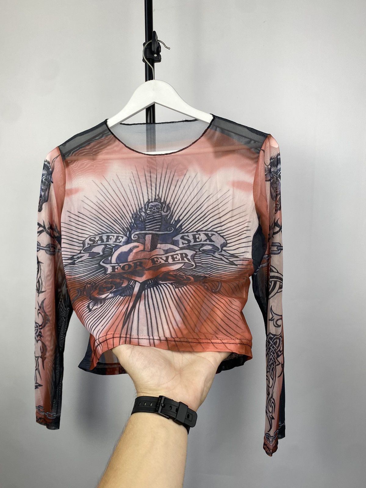 Designer × Japanese Brand Save The Queen Jean Paul Gaultier Style Mesh Top Blouses Size M / US 6-8 / IT 42-44 - 5 Thumbnail