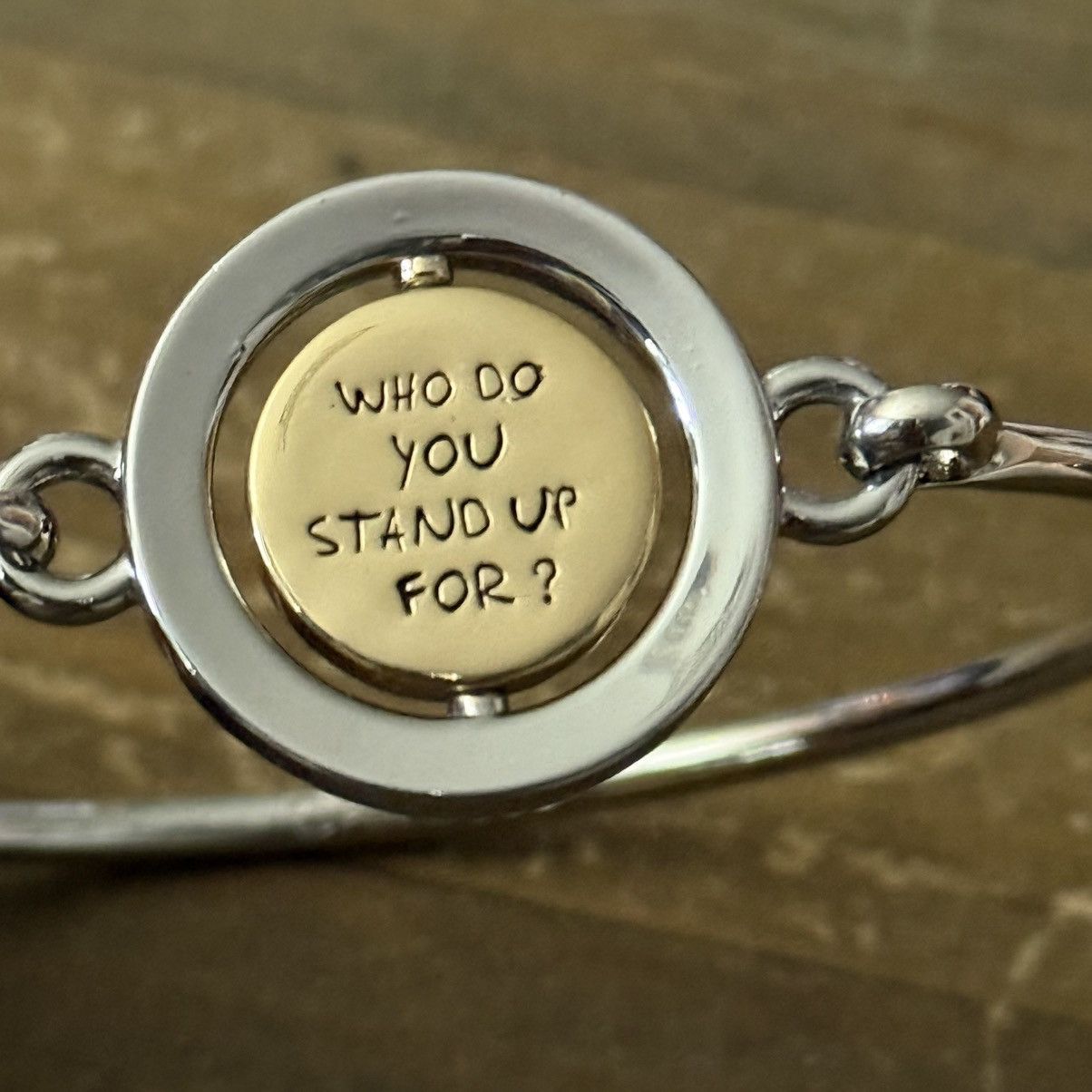 Other Carolee Double Take Who Do You Stand Up For? bangle bracelet Size ONE SIZE - 3 Thumbnail