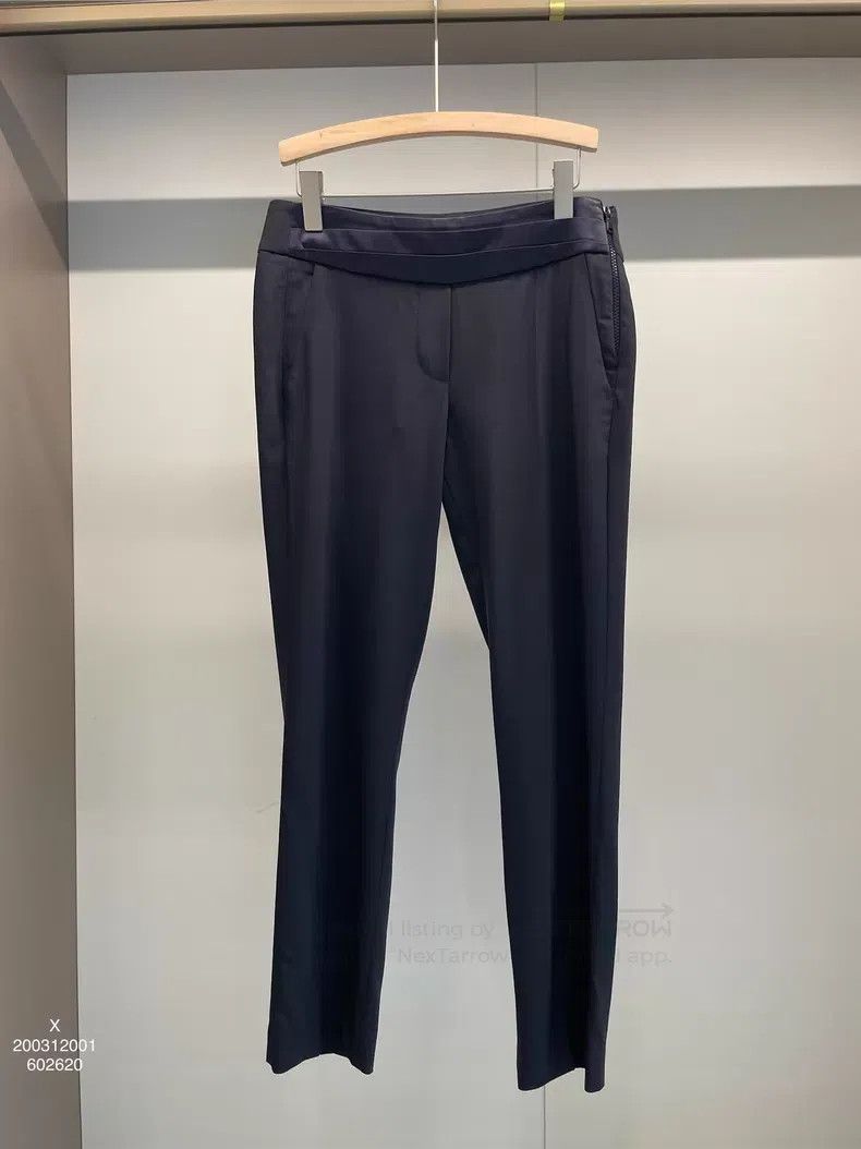 Brunello Cucinelli Brunello Cucinelli Blue-Black Wool Casual Trousers Size 25" / US 0 / IT 36 - 1 Thumbnail