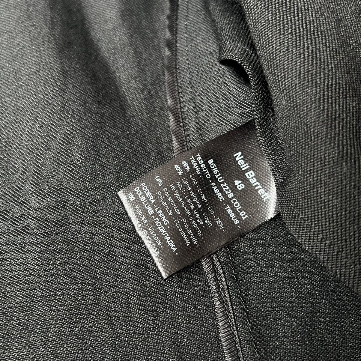 Neil Barrett Neil Barrett Black Blazer Jacket Italy Wool Linen Blend Size US M / EU 48-50 / 2 - 6 Thumbnail