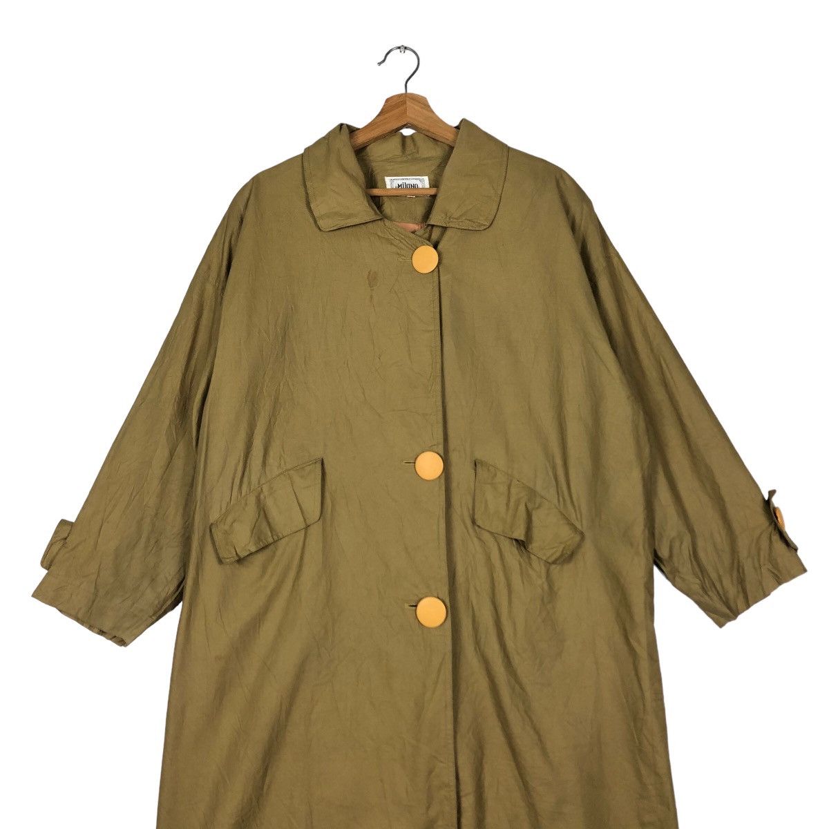 Japanese Brand 🔥Rich Brown Vintage Long Jacket Fly Coats Milano Japan Size US S / EU 44-46 / 1 - 4 Thumbnail