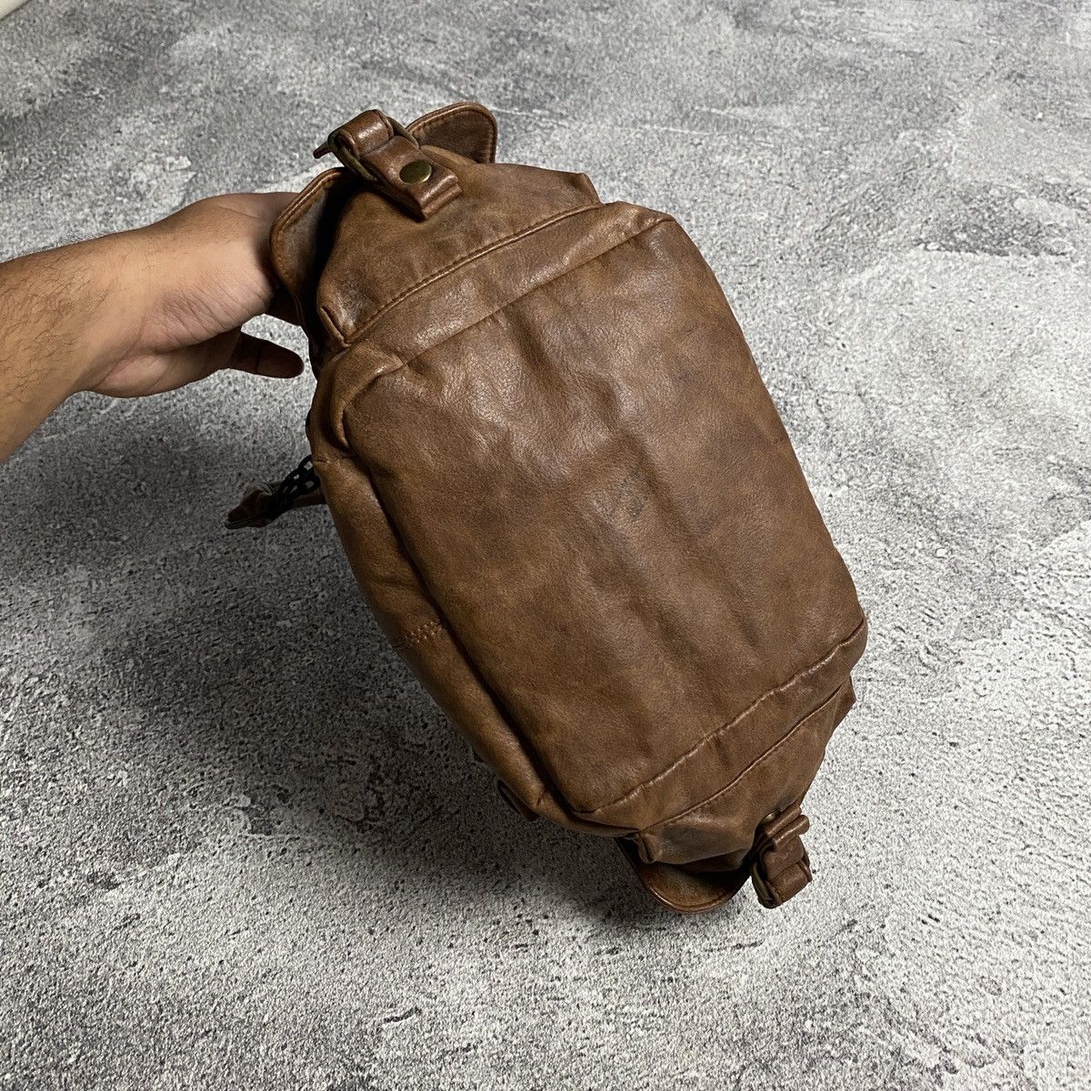 Japanese Brand 2000s Brown Leather Satchel Shoulder Bags Size ONE SIZE - 6 Thumbnail