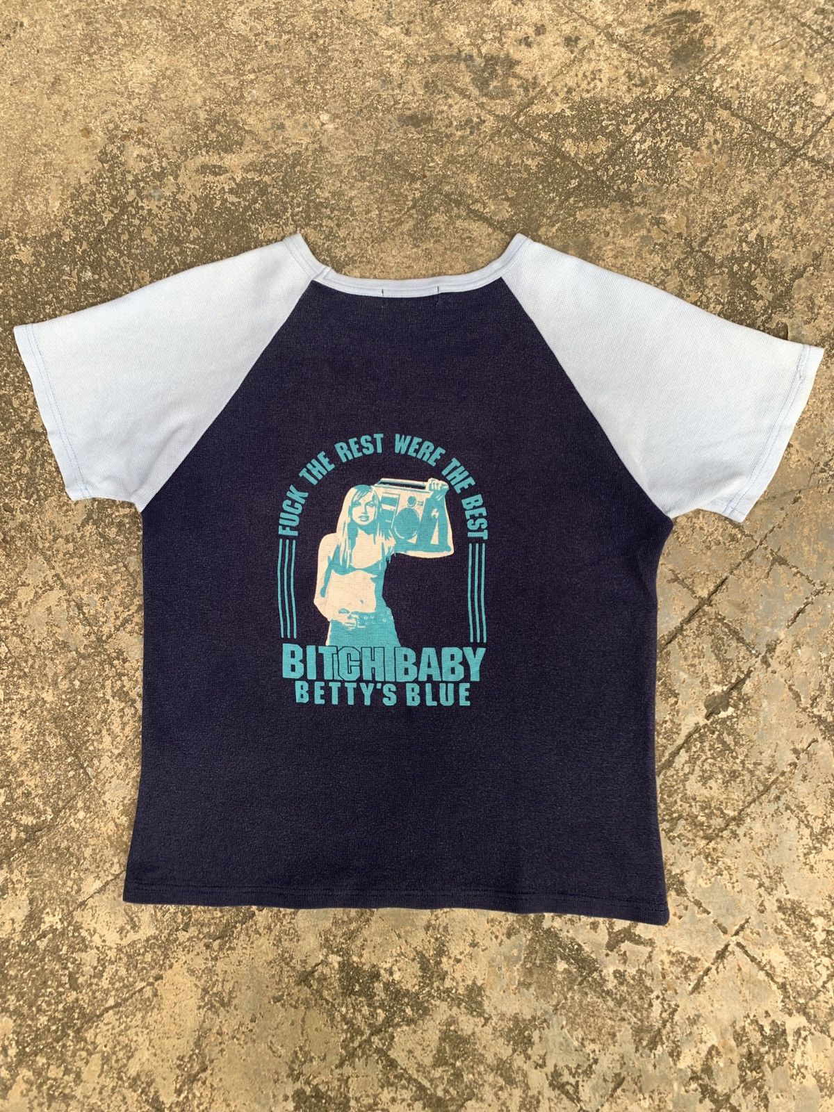 y2k Shinji Abe Bettys Blue Girl Graphic Baby Tee