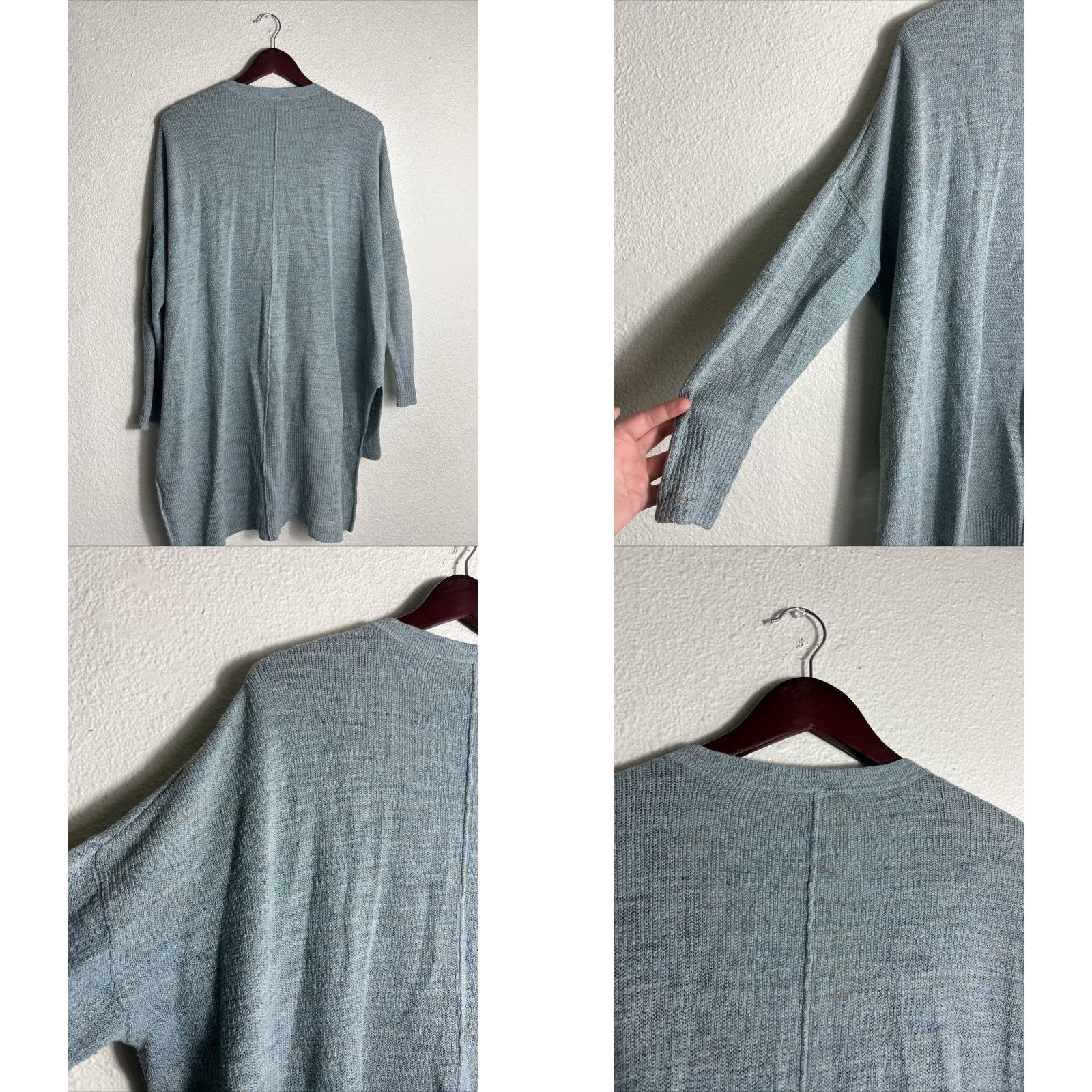 Free People Free People Cardigan Sweater Women's XS Green 3/4 Sleeve Lightweight Longer Back Snap Cardigan Womens XS Green Size XS / US 0-2 / IT 36-38 - 9 Thumbnail