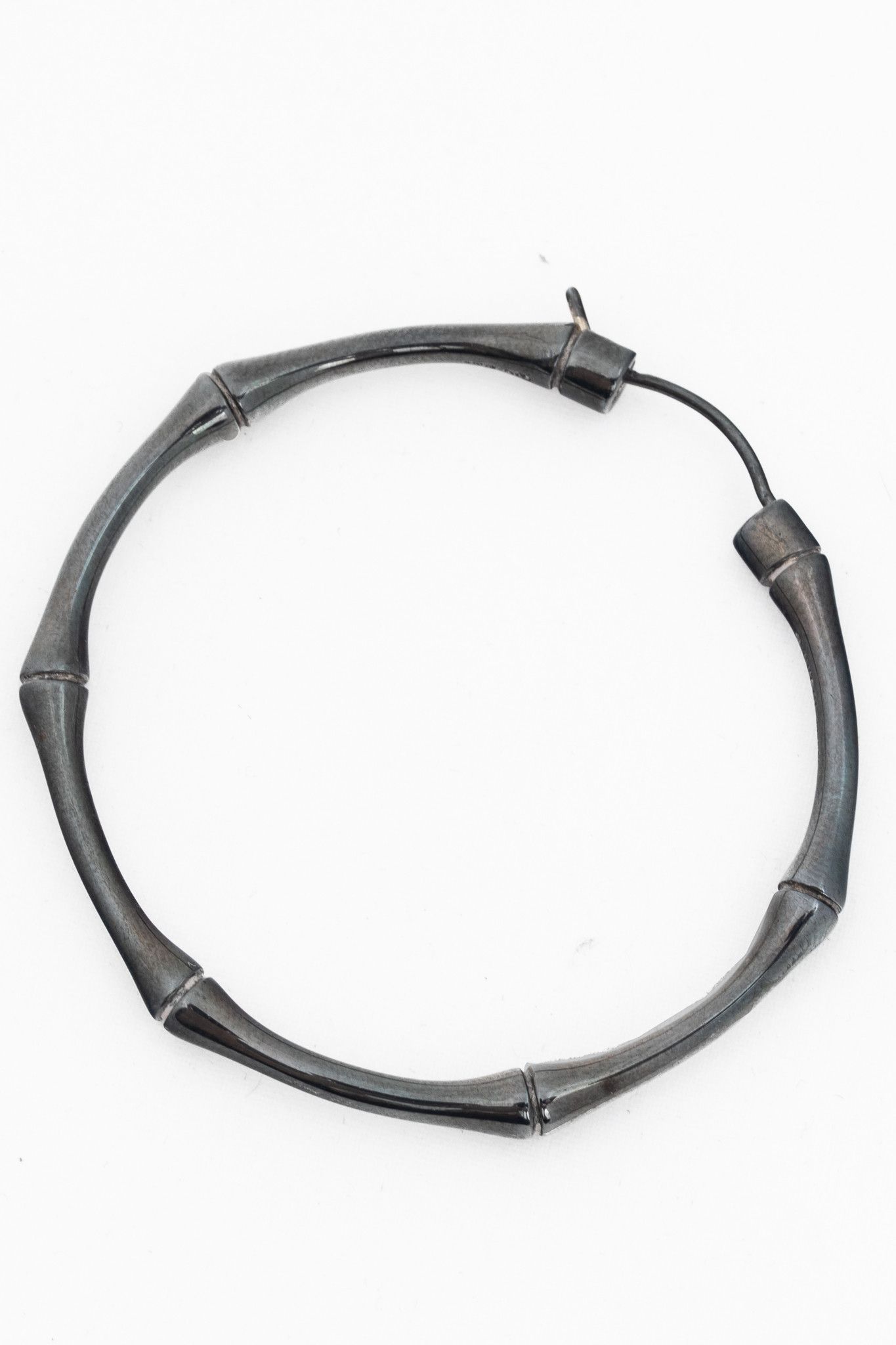 Gucci Gucci Sterling Silver Bamboo Hoop Earrings Size ONE SIZE - 2 Thumbnail