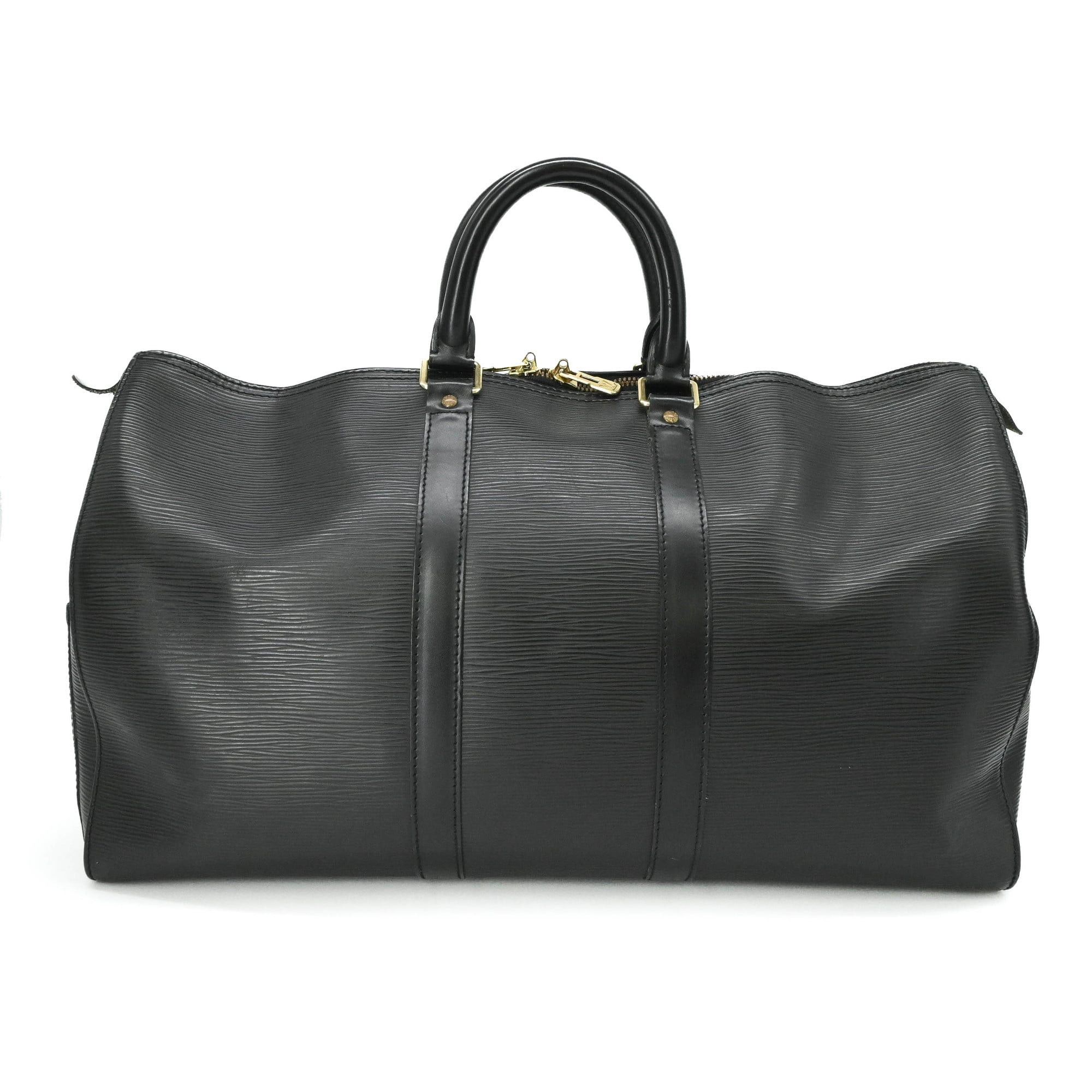 LOUIS VUITTON Epi Keepall 45 Boston Bag in Black Leather for Men and Women M59062
