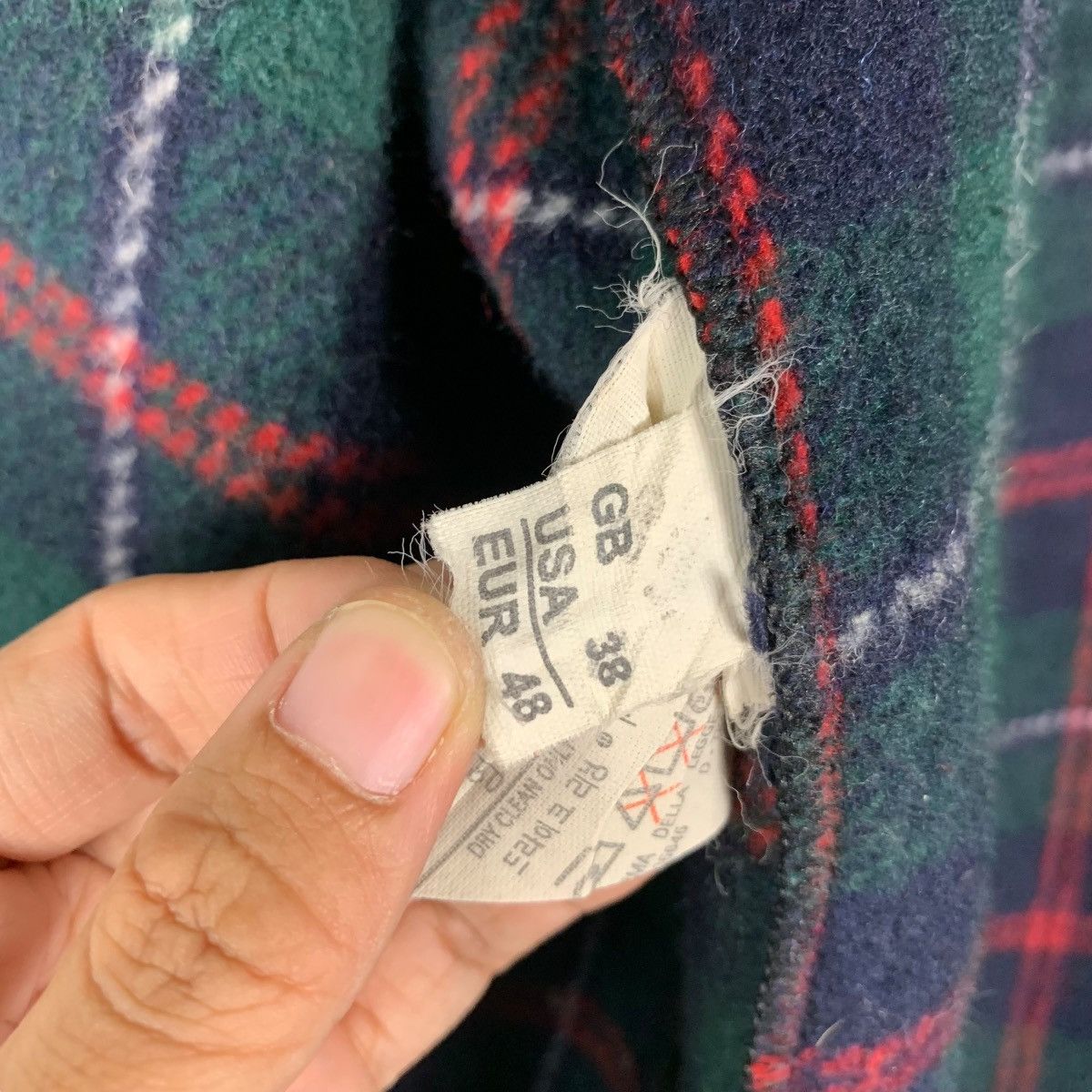 Gloverall GLOVERALL Tartan Lined Hooded Wool Long Coat #1356-C61 Size US M / EU 48-50 / 2 - 19 Thumbnail