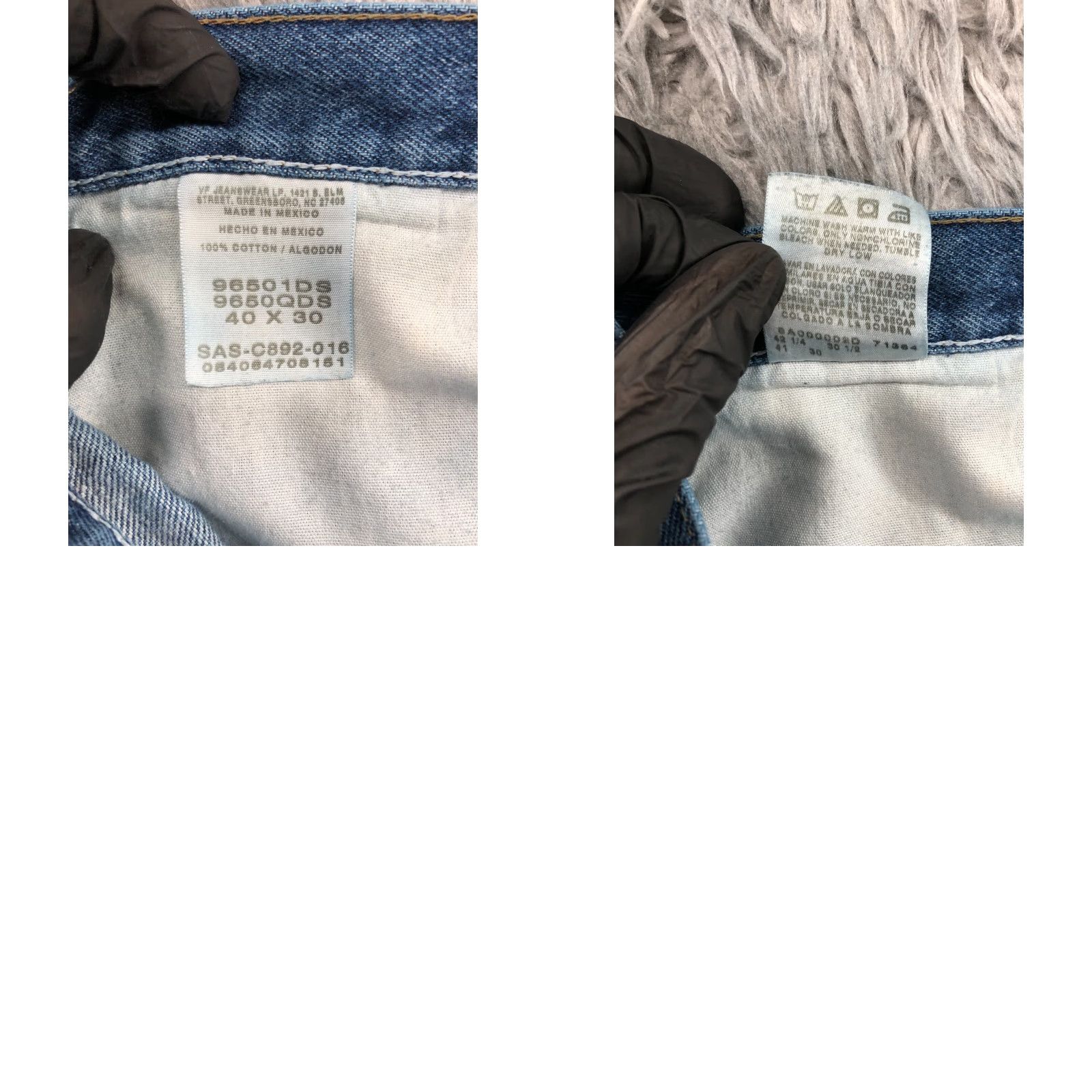 Wrangler Wrangler Jeans Straight 40x30 Mens Mid Wash Blue FLAW - Vintage? No - Regular 5-Pocket Denim Cotton Blend WW JS0100? Size US 40 / EU 56 - 9 Thumbnail