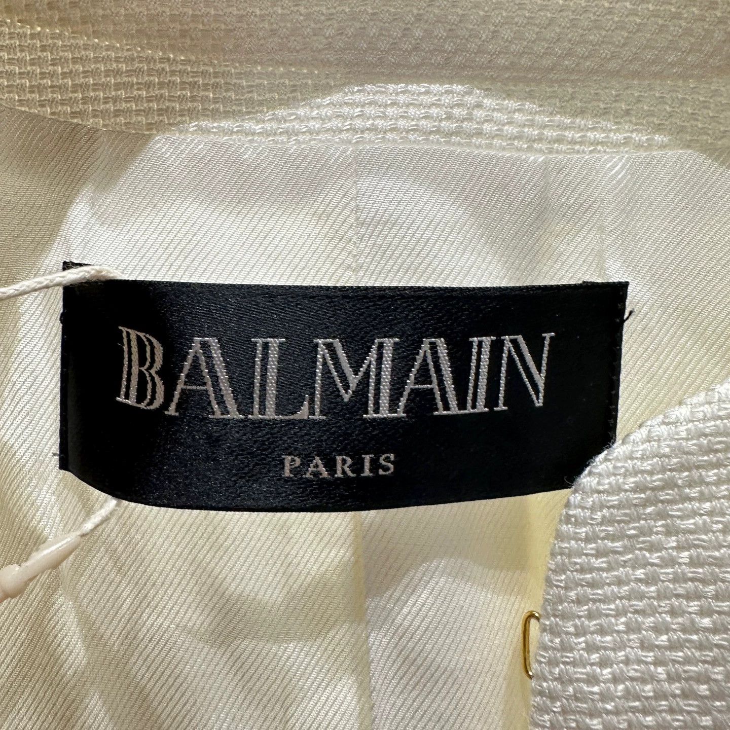 Balmain Balmain mar121 gold buckle cream white jacket 36 Size XS / US 0-2 / IT 36-38 - 3 Thumbnail