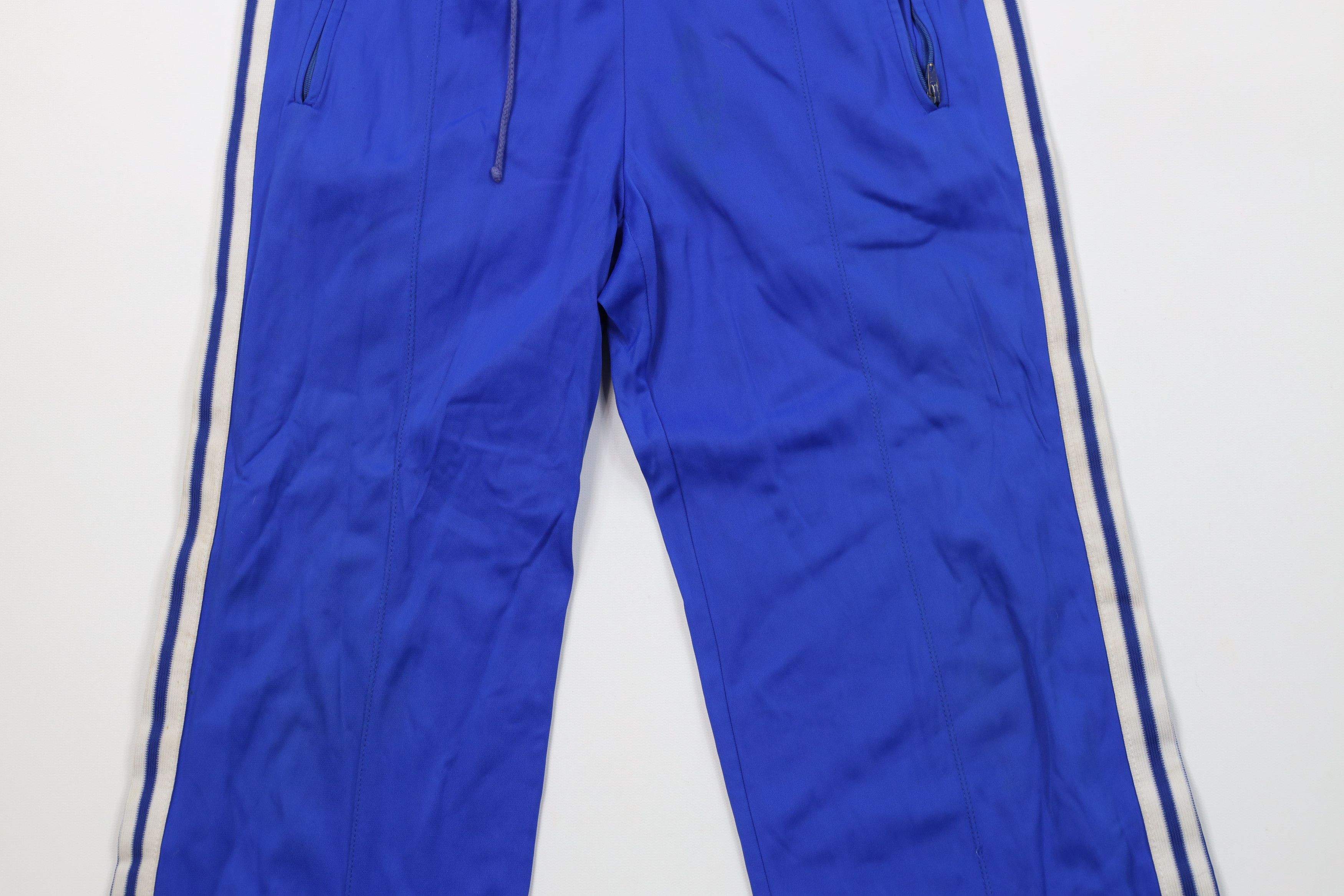 Adidas Vintage 70s Adidas Flare Wide Leg Pants Royal Blue France Size US 34 / EU 50 - 3 Thumbnail