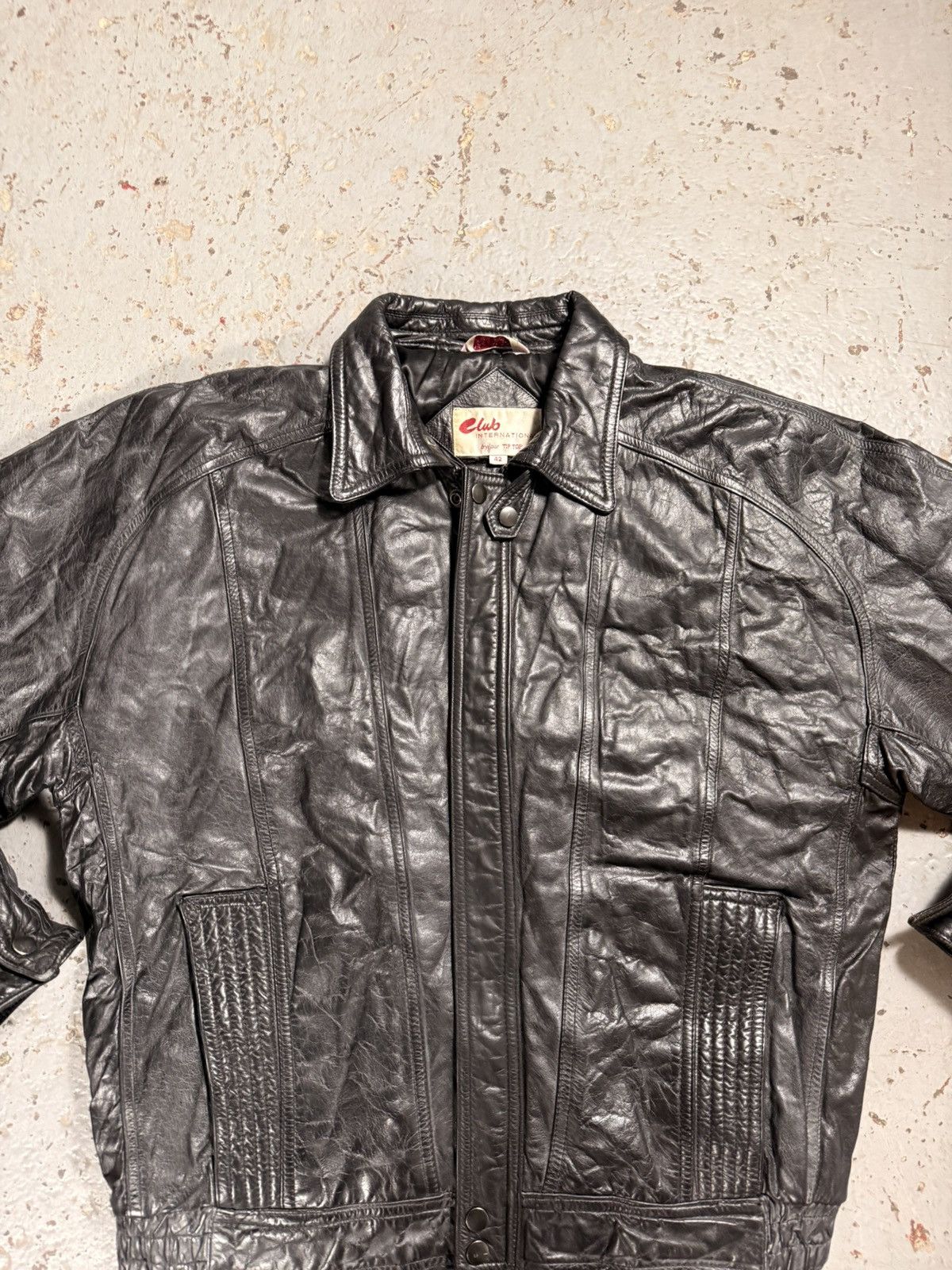 Other Vintage Club International Leather Jacket Size US M / EU 48-50 / 2 - 9 Thumbnail