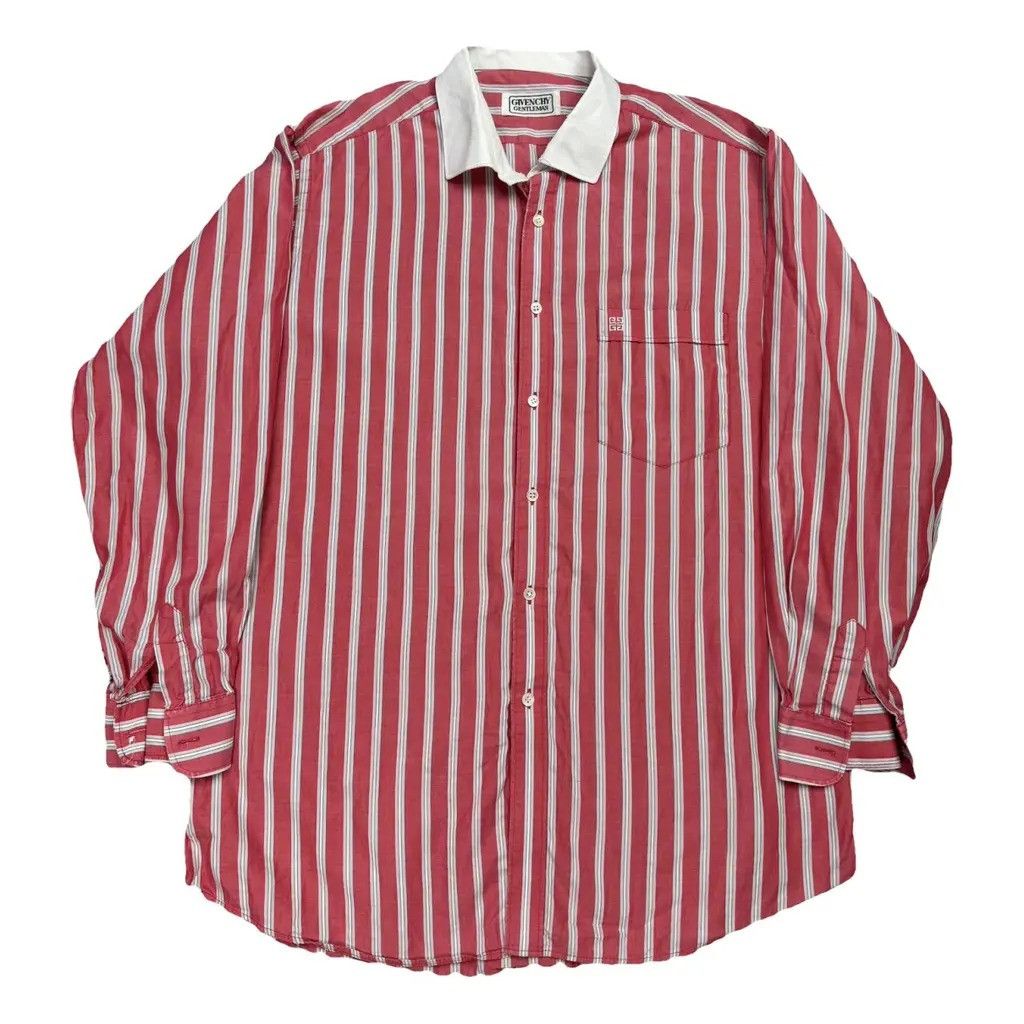Givenchy Givenchy Shirt Striped Pink Size Fit XL Size US XL / EU 56 / 4 - 1 Thumbnail