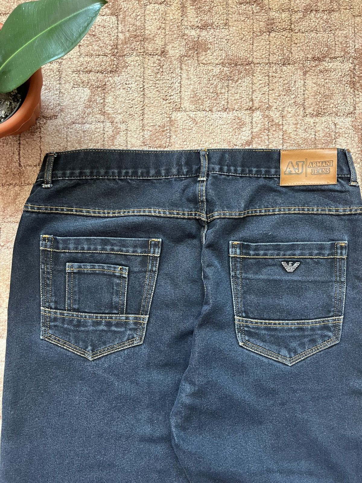 Armani Vintage Armani Metal Logo Streetwear Baggy Jeans Pants Size US 38 / EU 54 - 2 Thumbnail