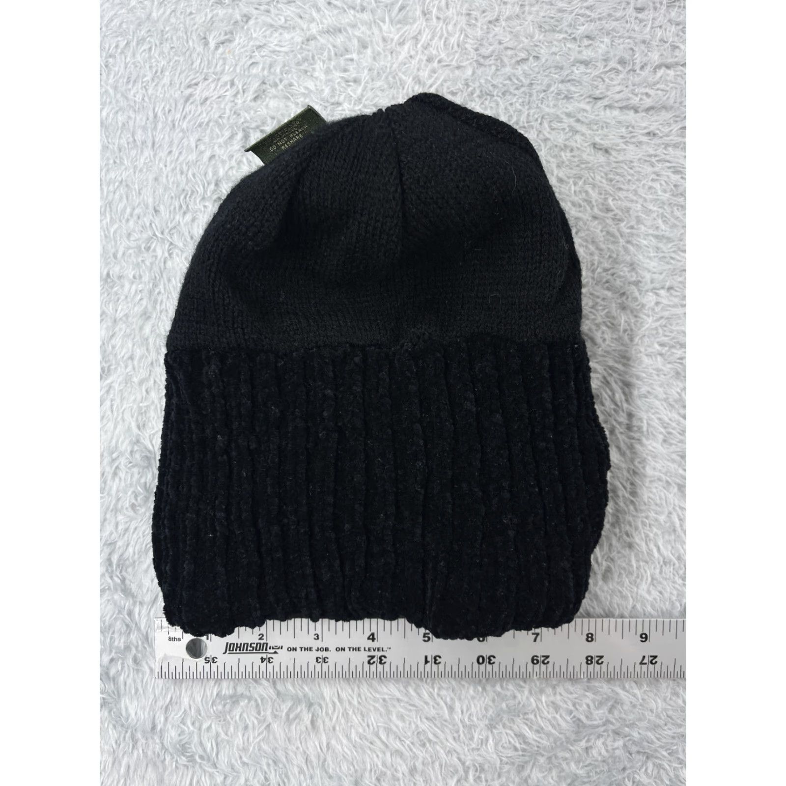Vintage Womens Beanie Toque Black Knit One Size Acrylic Winter Outdoor Ski Hat Size ONE SIZE - 4 Thumbnail