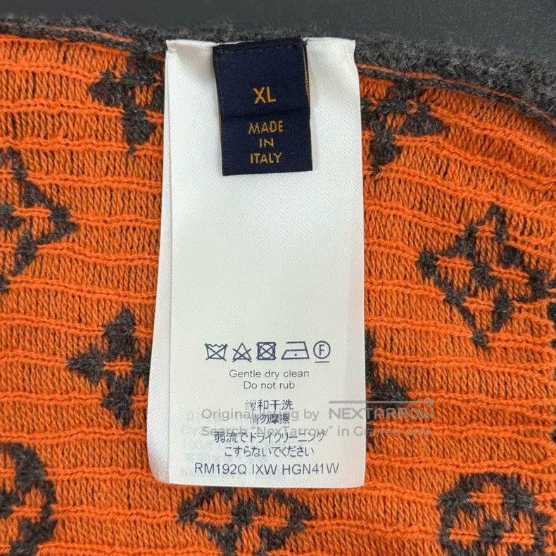 Louis Vuitton Louis Vuitton Grey orange logo cashmere sweater Size US XL / EU 56 / 4 - 6 Thumbnail