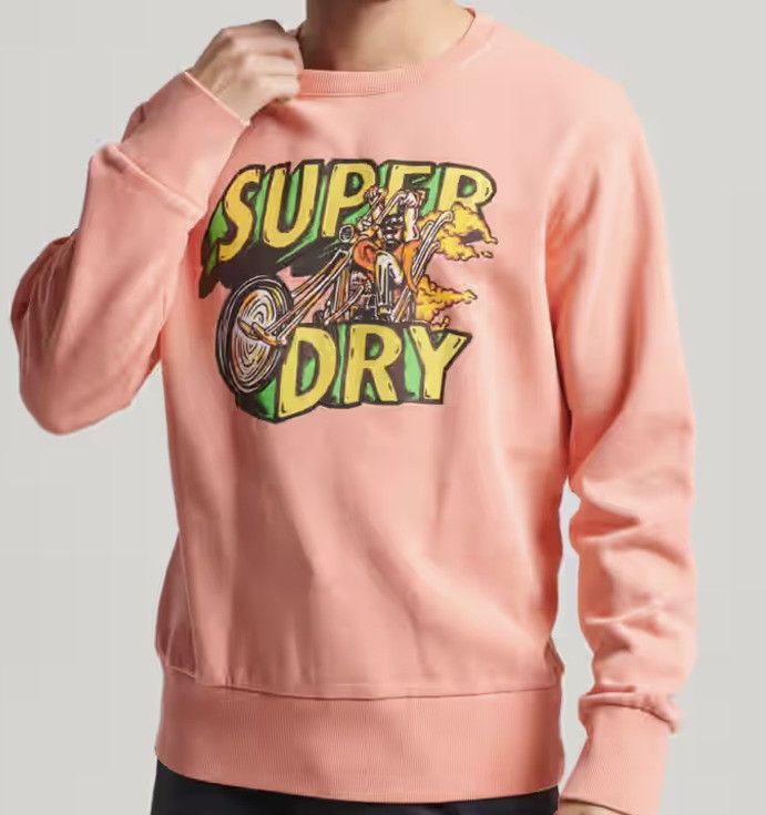 Superdry Superdry Motor Retro Graphic Sweatshirt Orange ( S ) Size US S / EU 44-46 / 1 - 1 Thumbnail