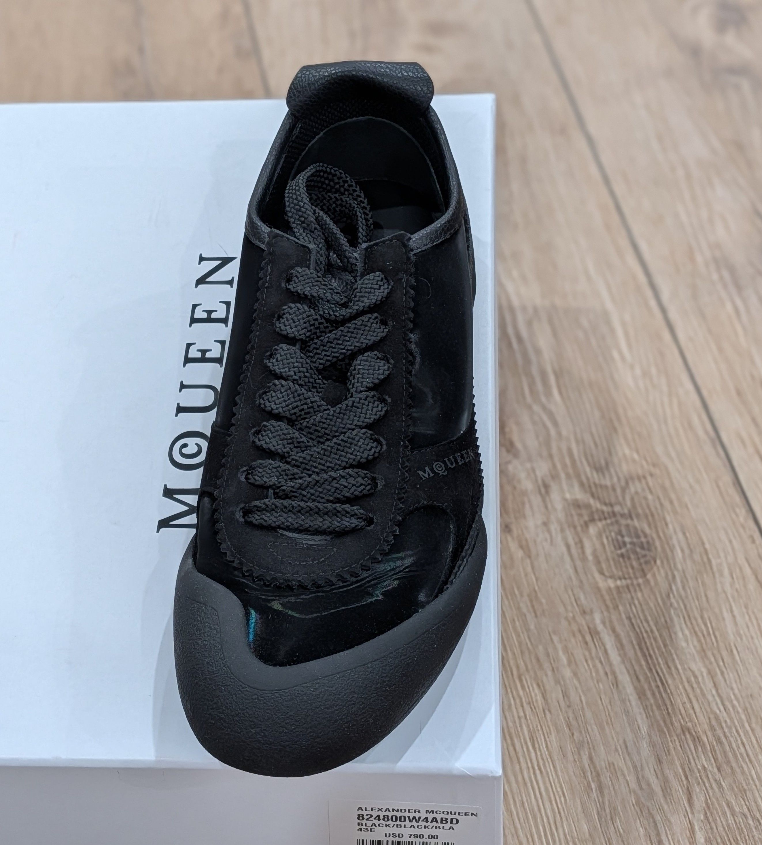 Alexander McQueen Alexander McQueen "Flexion" Low-Top Sneakers Black 43 US 10 Size US 10 / EU 43 - 2 Thumbnail
