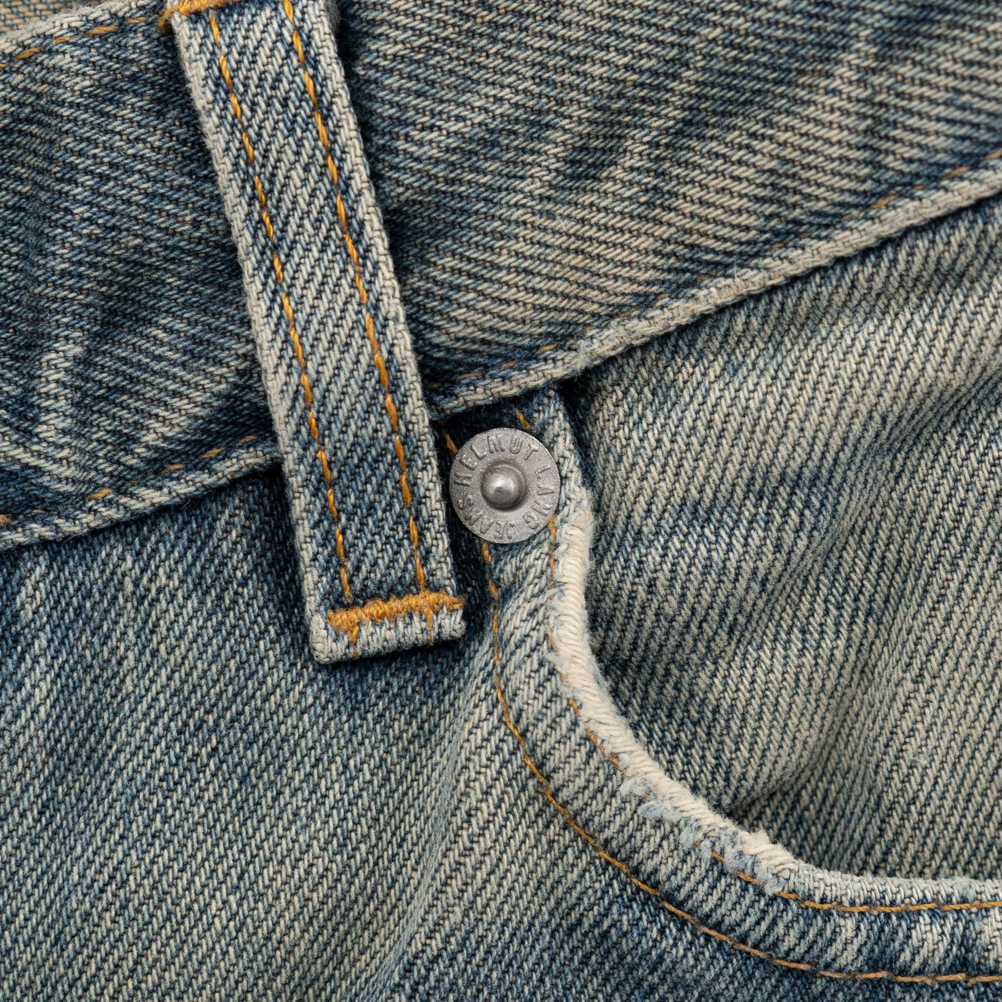 1998 Vintage Stained Denim Unhemmed