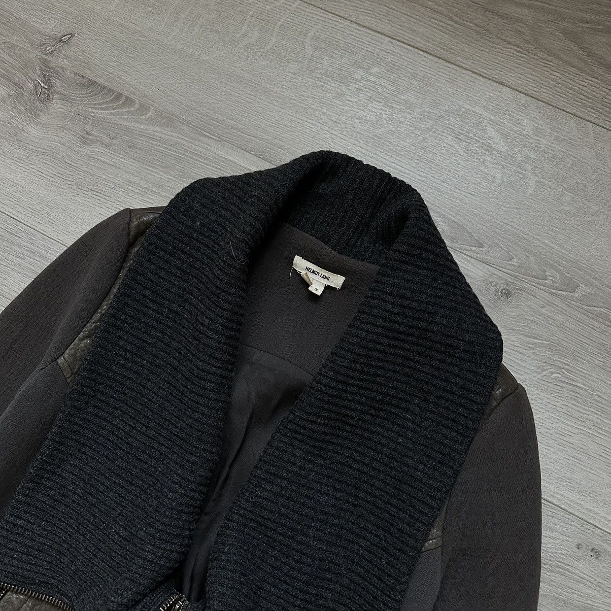 Helmut Lang Helmut Lang Leather and Wool Jacket Rare Women’s Size:S Size S / US 4 / IT 40 - 4 Thumbnail