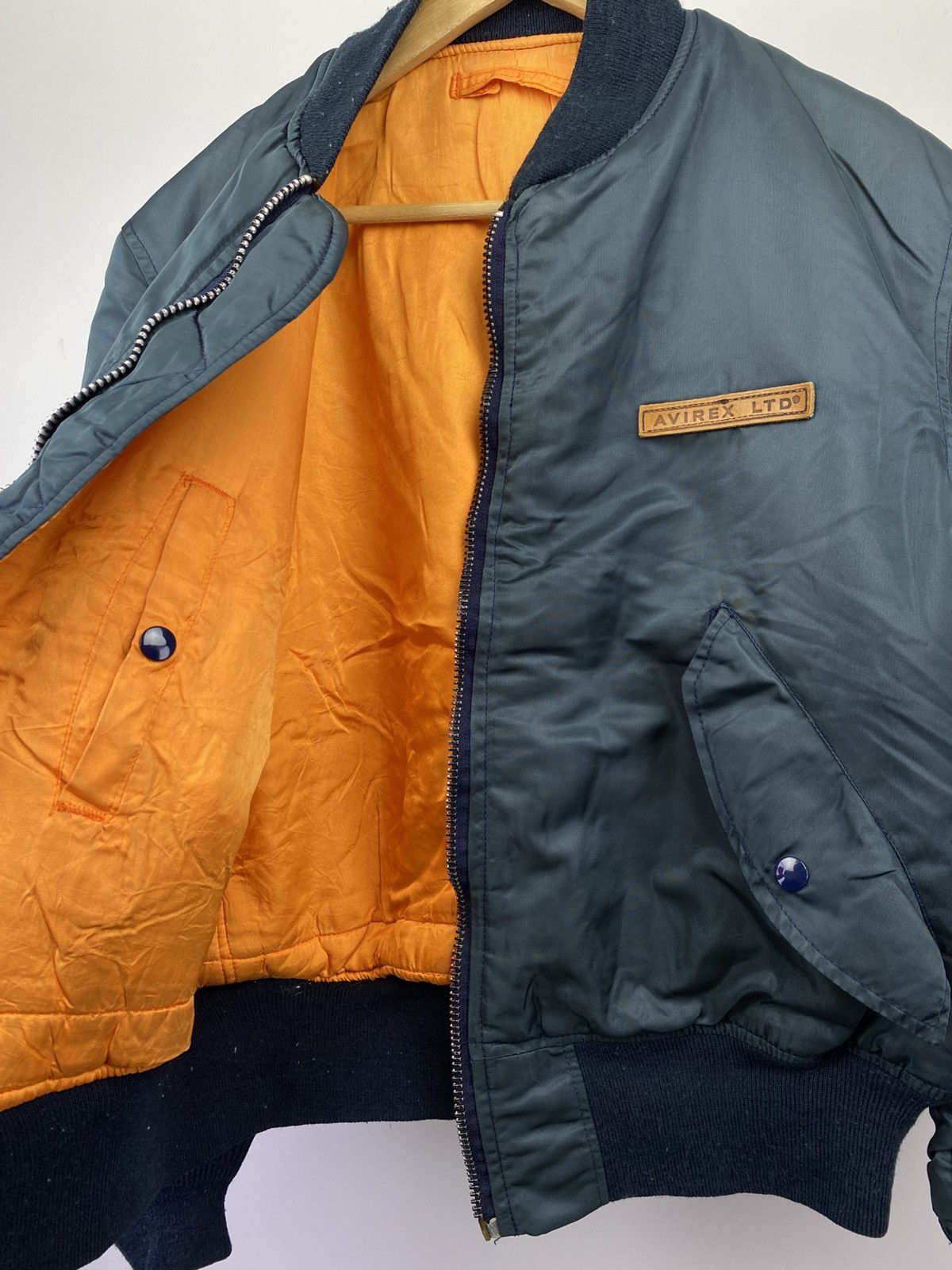 Avirex Vintage 90’s Avirex MA-1 Dark Green Reversible Flight Jacket Size US M / EU 48-50 / 2 - 7 Thumbnail