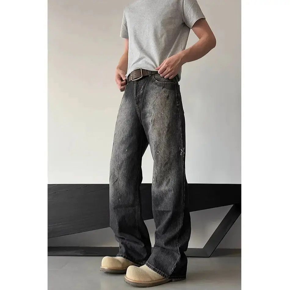 Japanese Brand Retro loose straight leg wide leg jeans Size US 30 / EU 46 - 3 Thumbnail