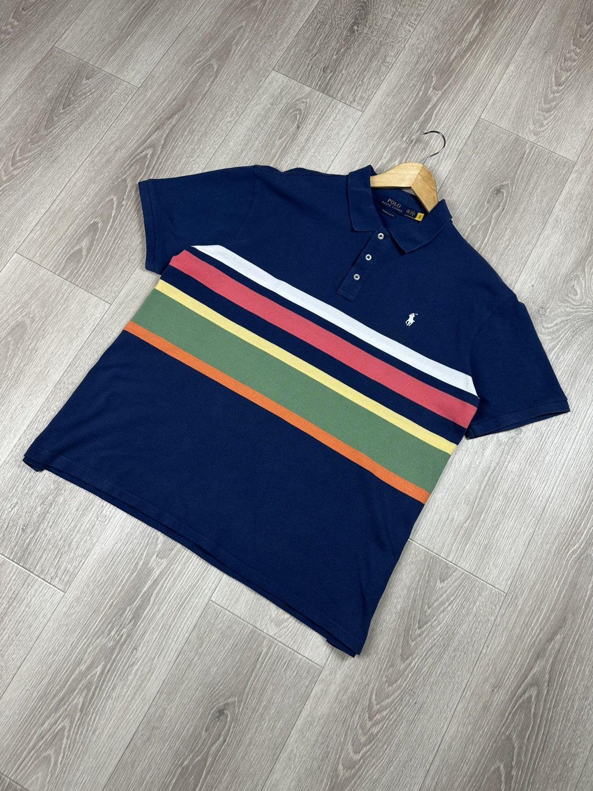Polo Ralph Lauren × Vintage Vintage Polo Ralph Lauren Striped Polos Size US XXL / EU 58 / 5 - 3 Thumbnail
