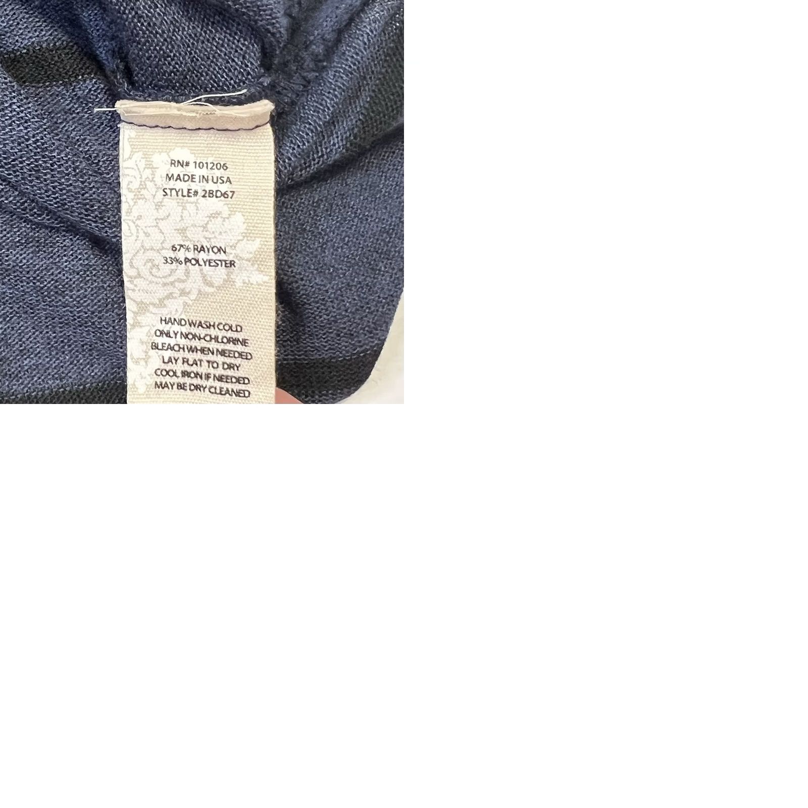 Soft Surroundings Soft Surroundings Downtown Hoodie Sweater Tunic Womens XL Blue Striped Pullover Size XL / US 12-14 / IT 48-50 - 9 Thumbnail